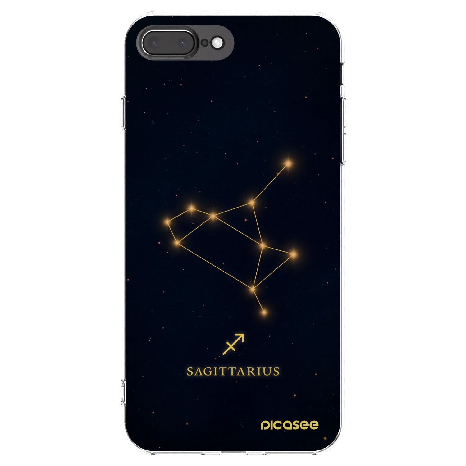 Picasee silikonska prozirna maskica za Apple iPhone 8 Plus - SAGITTARIUS