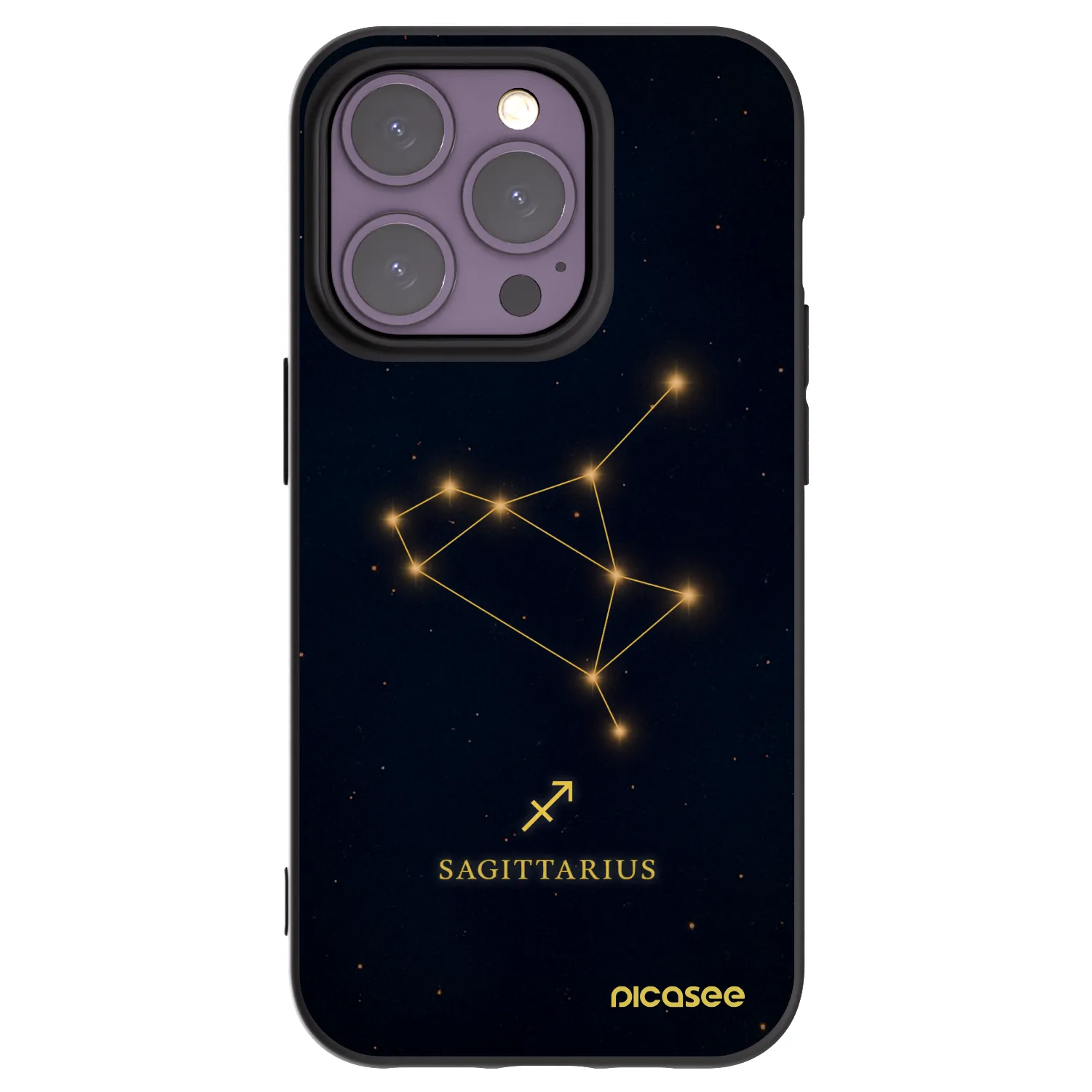 Picasee crna silikonska maskica za Apple iPhone 14 Pro - SAGITTARIUS