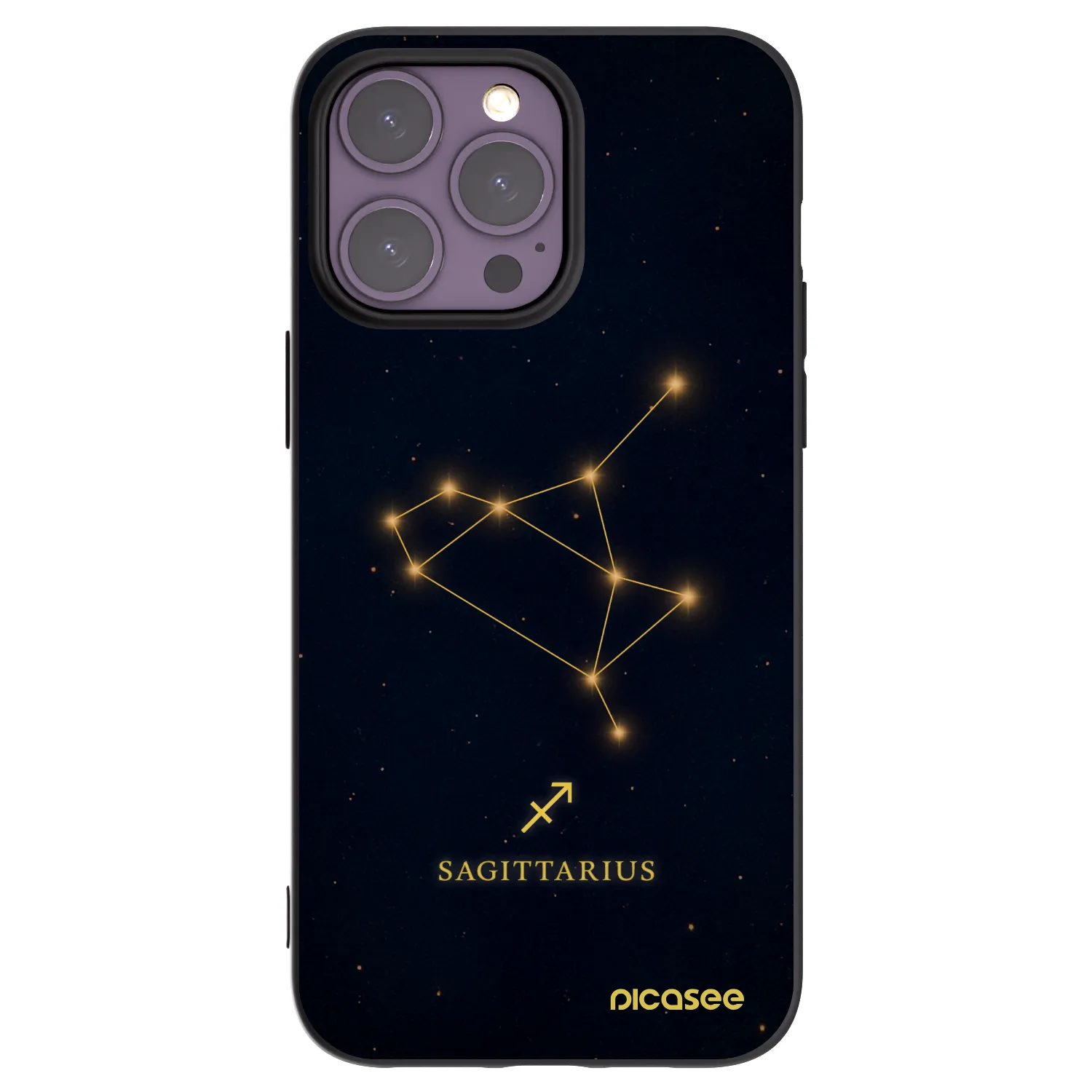 Picasee crna silikonska maskica za Apple iPhone 14 Pro Max - SAGITTARIUS