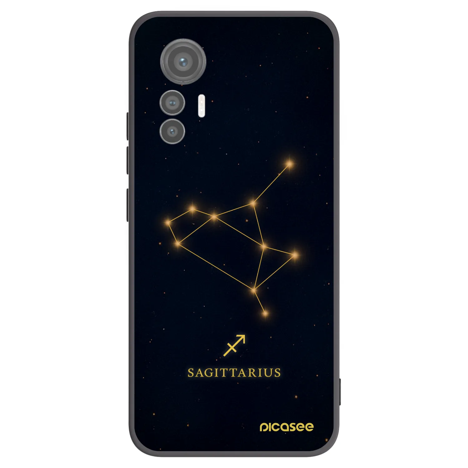 Picasee crna silikonska maskica za Xiaomi 12 Lite - SAGITTARIUS