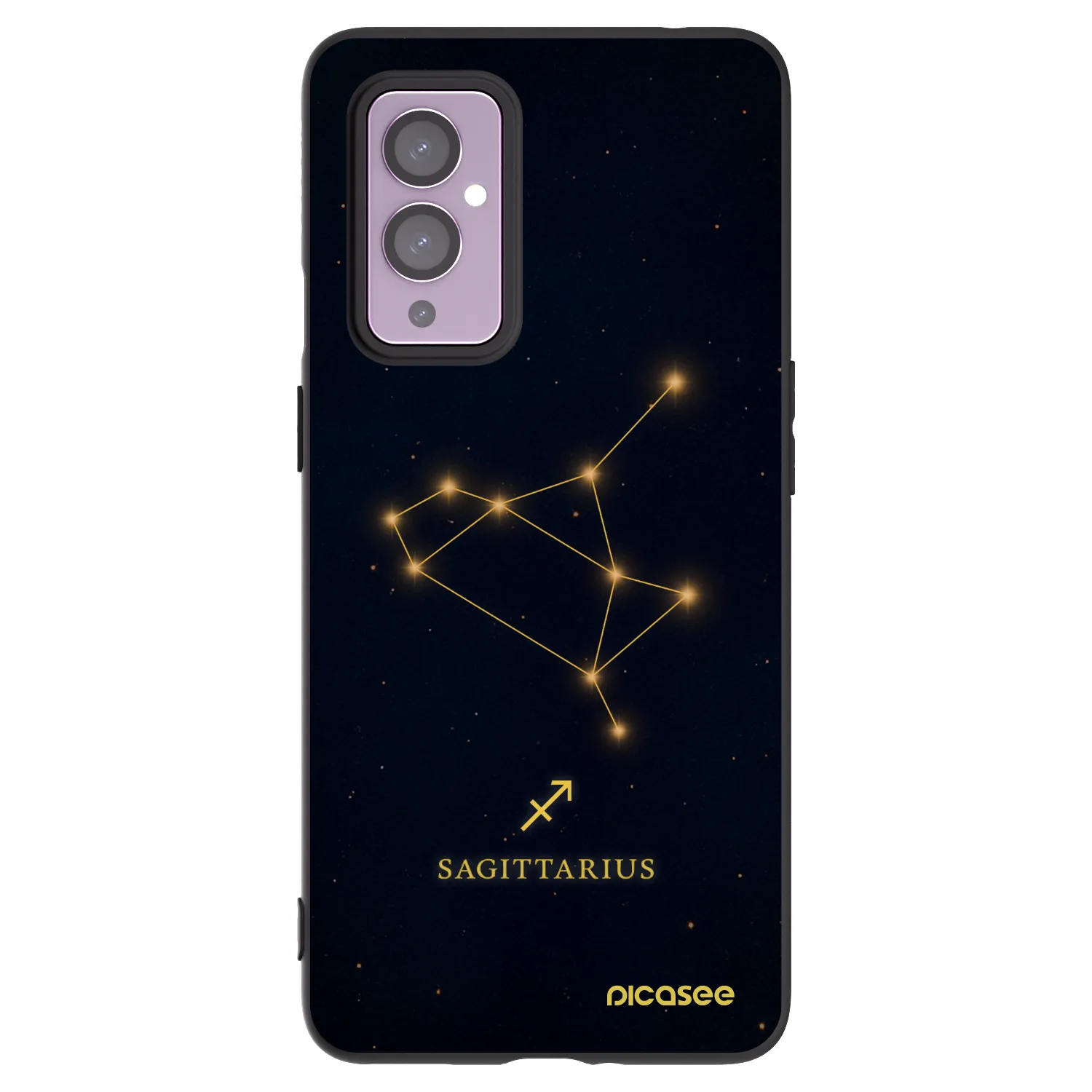 Picasee crna silikonska maskica za OnePlus 9 - SAGITTARIUS