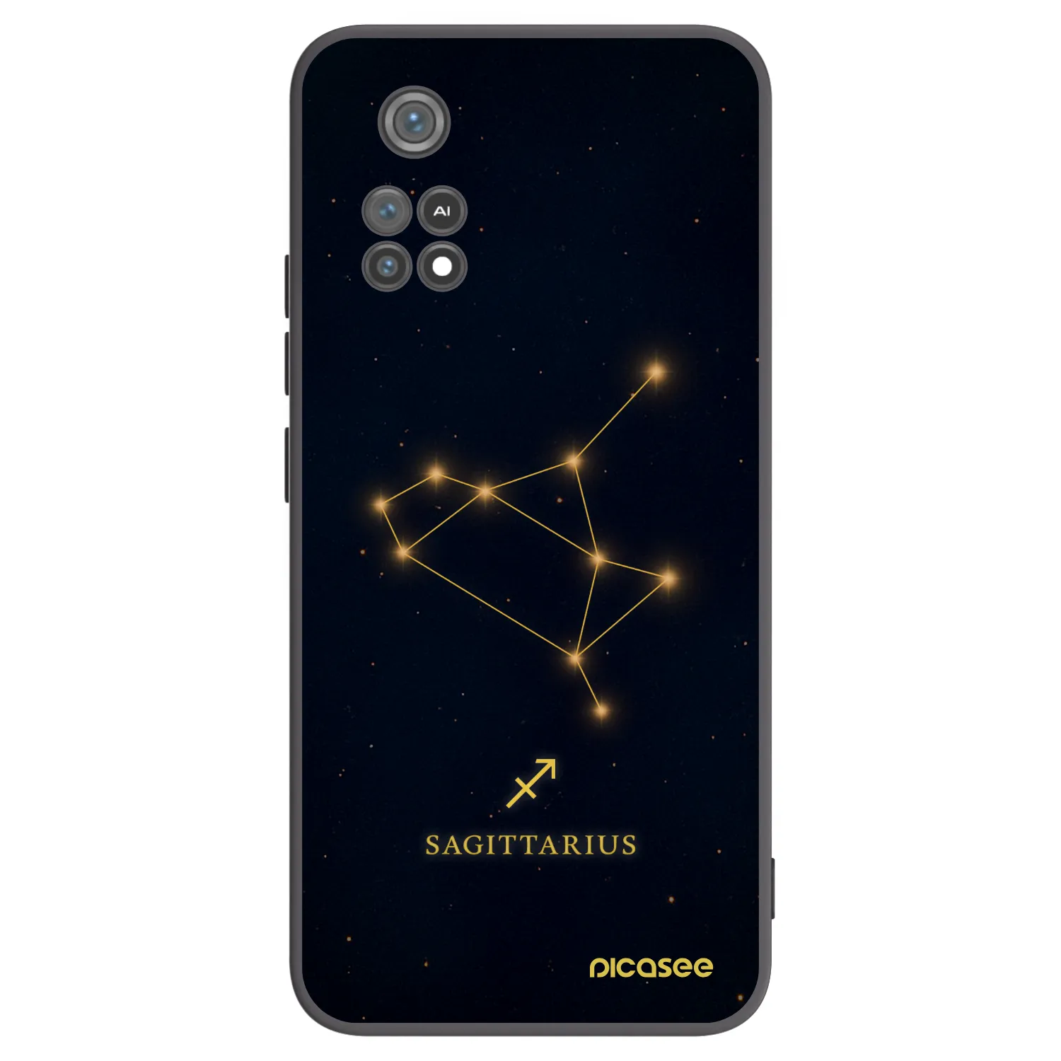 Picasee crna silikonska maskica za Xiaomi Poco M4 Pro - SAGITTARIUS