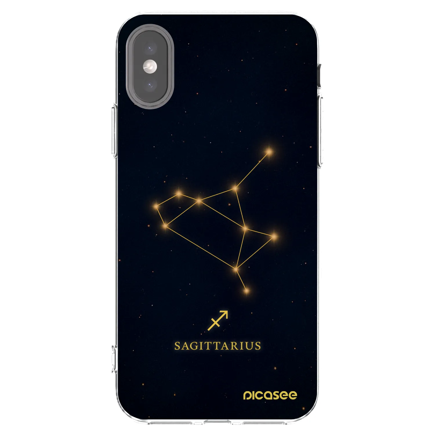 Picasee silikonska prozirna maskica za Apple iPhone X/XS - SAGITTARIUS