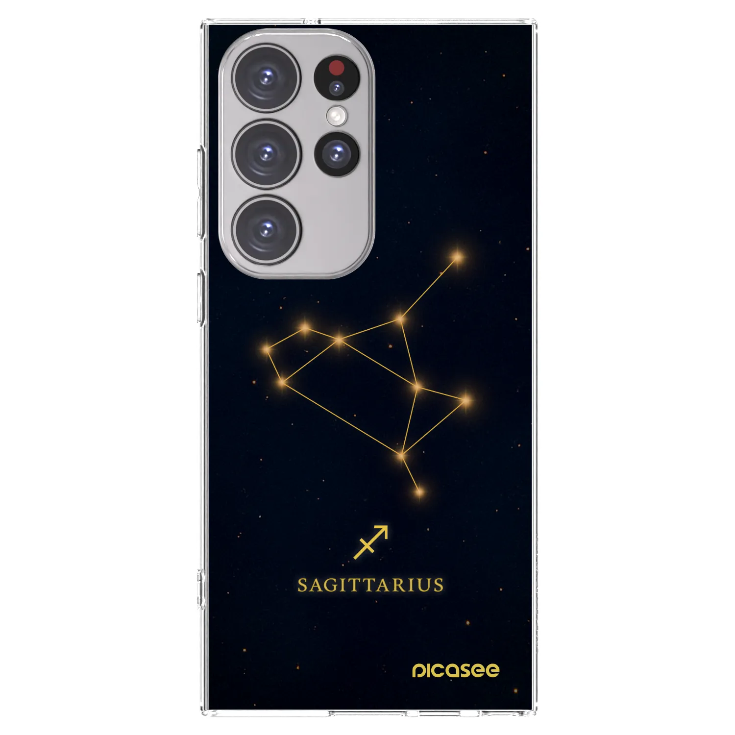 Picasee silikonska prozirna maskica za Samsung Galaxy S23 Ultra 5G - SAGITTARIUS