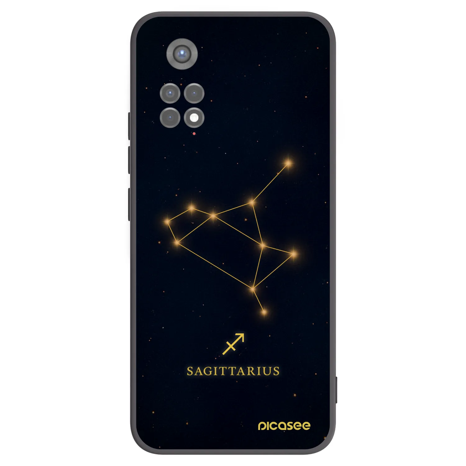 Picasee crna silikonska maskica za Xiaomi Redmi Note 11S 5G - SAGITTARIUS