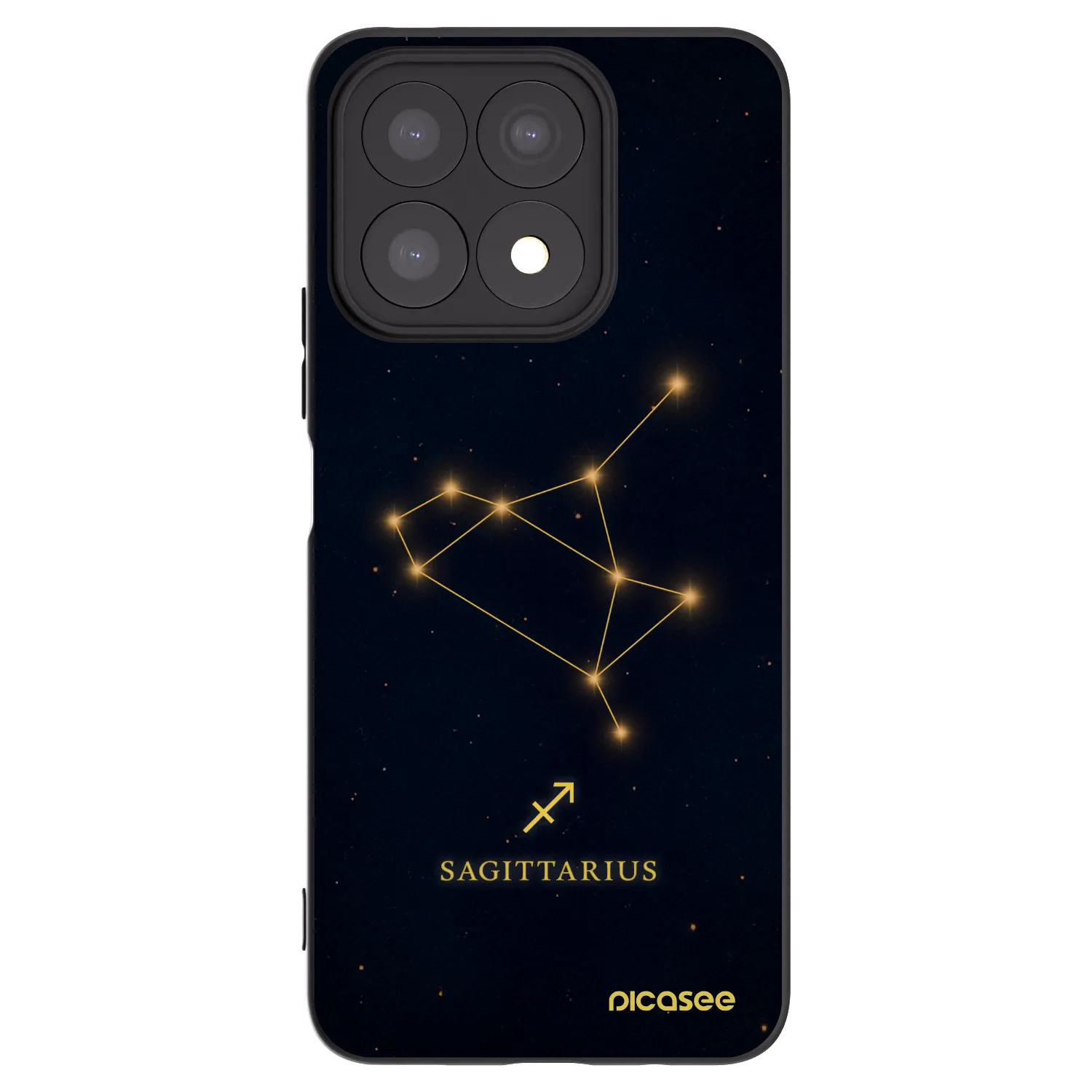Picasee crna silikonska maskica za Honor X8a - SAGITTARIUS