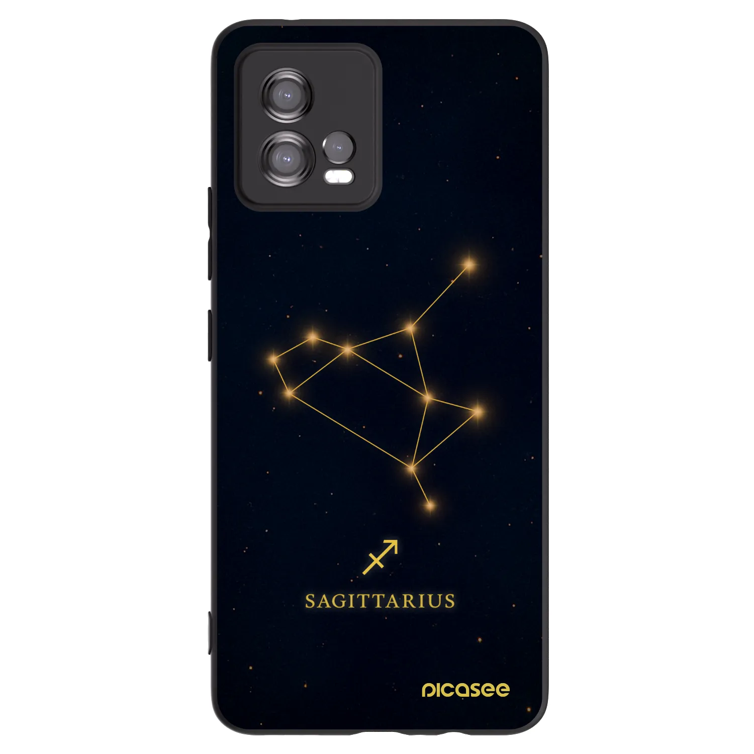 Picasee crna silikonska maskica za Motorola Moto G72 - SAGITTARIUS