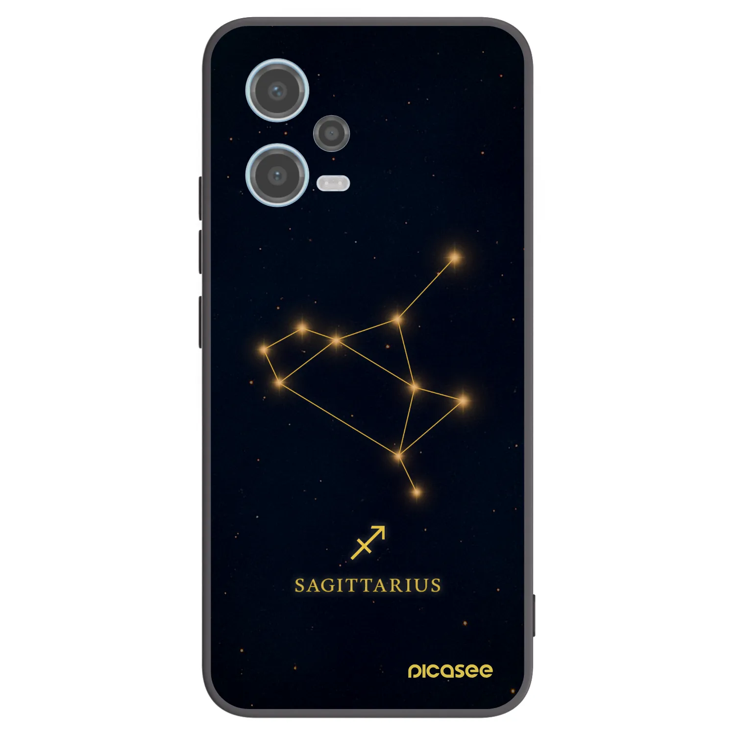 Picasee crna silikonska maskica za Xiaomi Redmi Note 12 5G - SAGITTARIUS