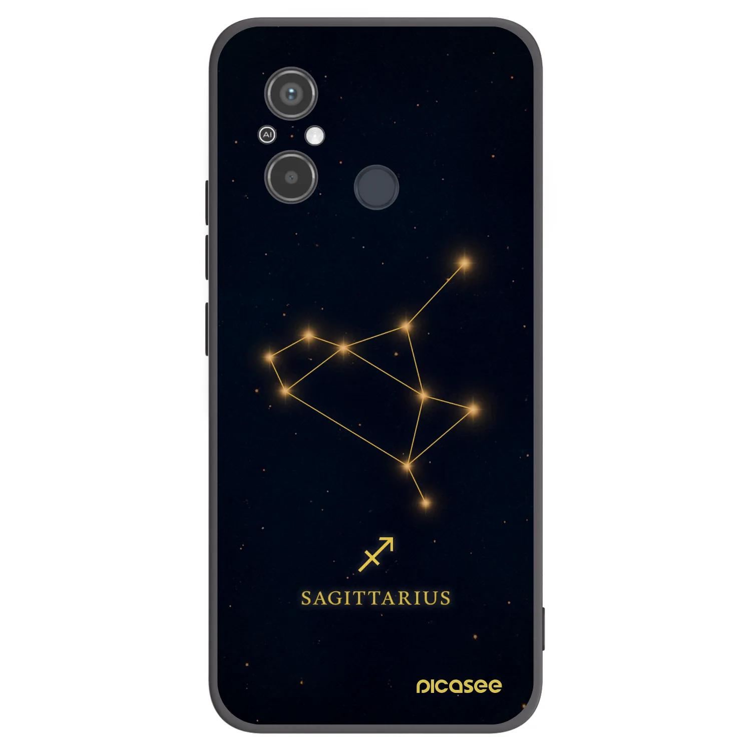 Picasee crna silikonska maskica za Xiaomi Redmi 12C - SAGITTARIUS