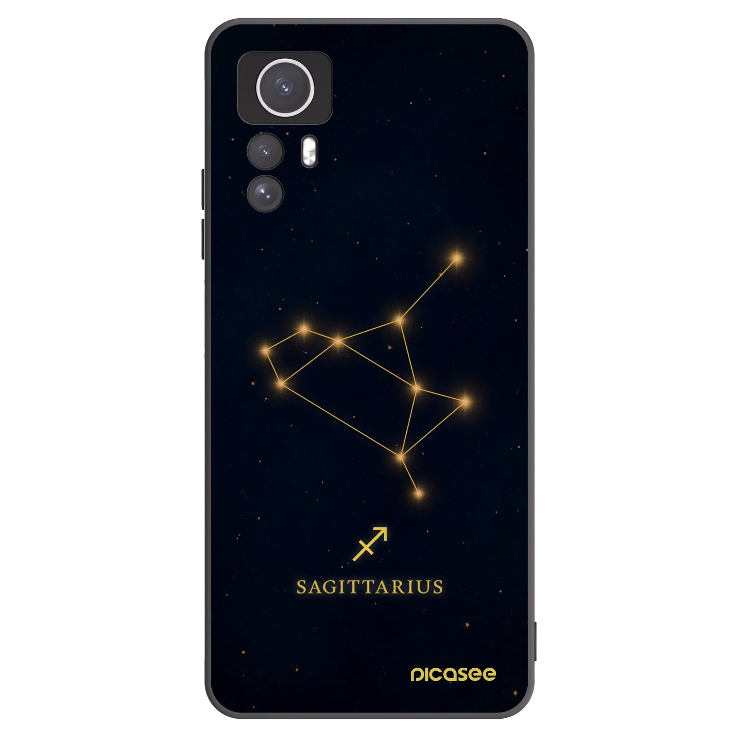 Picasee crna silikonska maskica za Xiaomi Redmi Note 12S - SAGITTARIUS