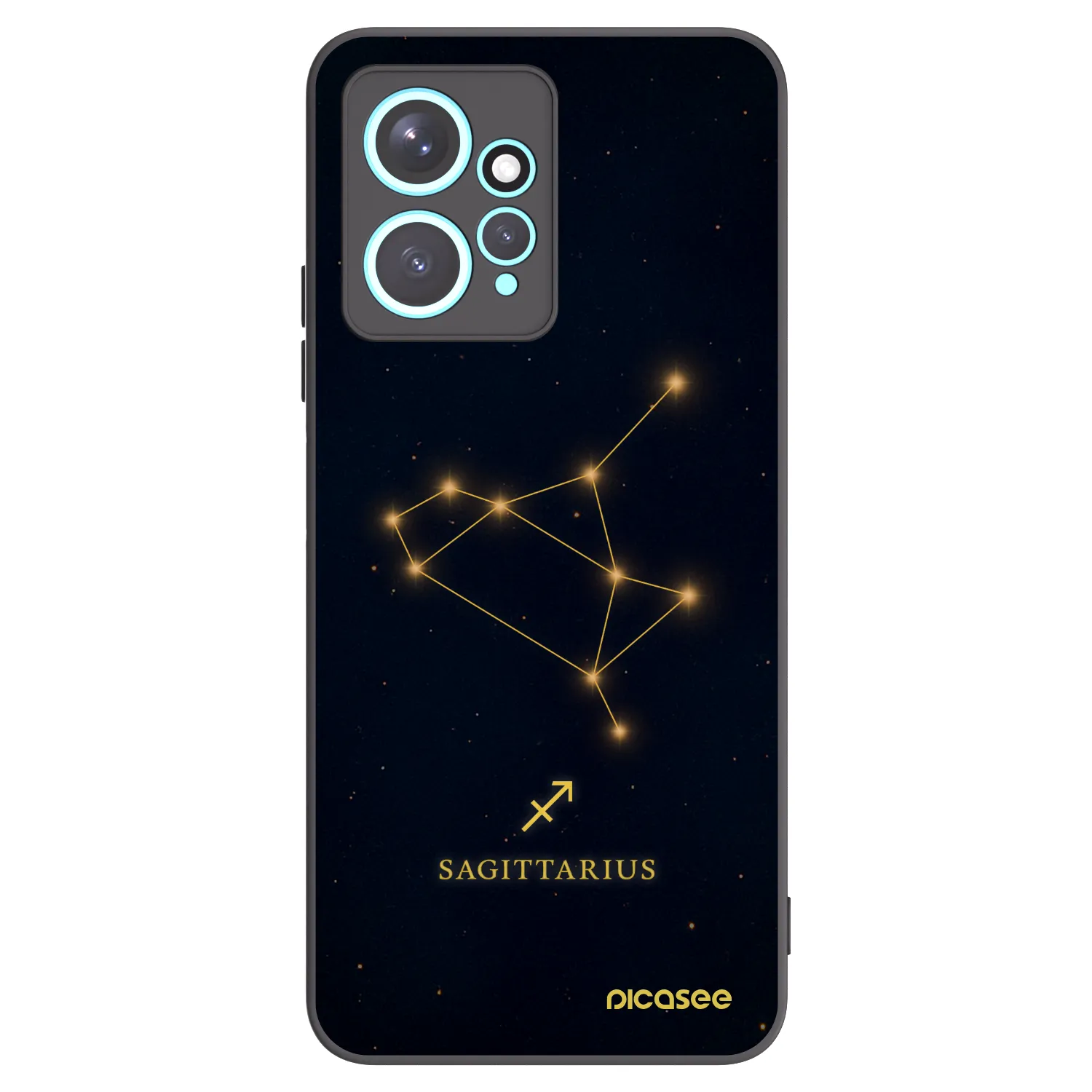 Picasee crna silikonska maskica za Xiaomi Redmi Note 12 4G - SAGITTARIUS