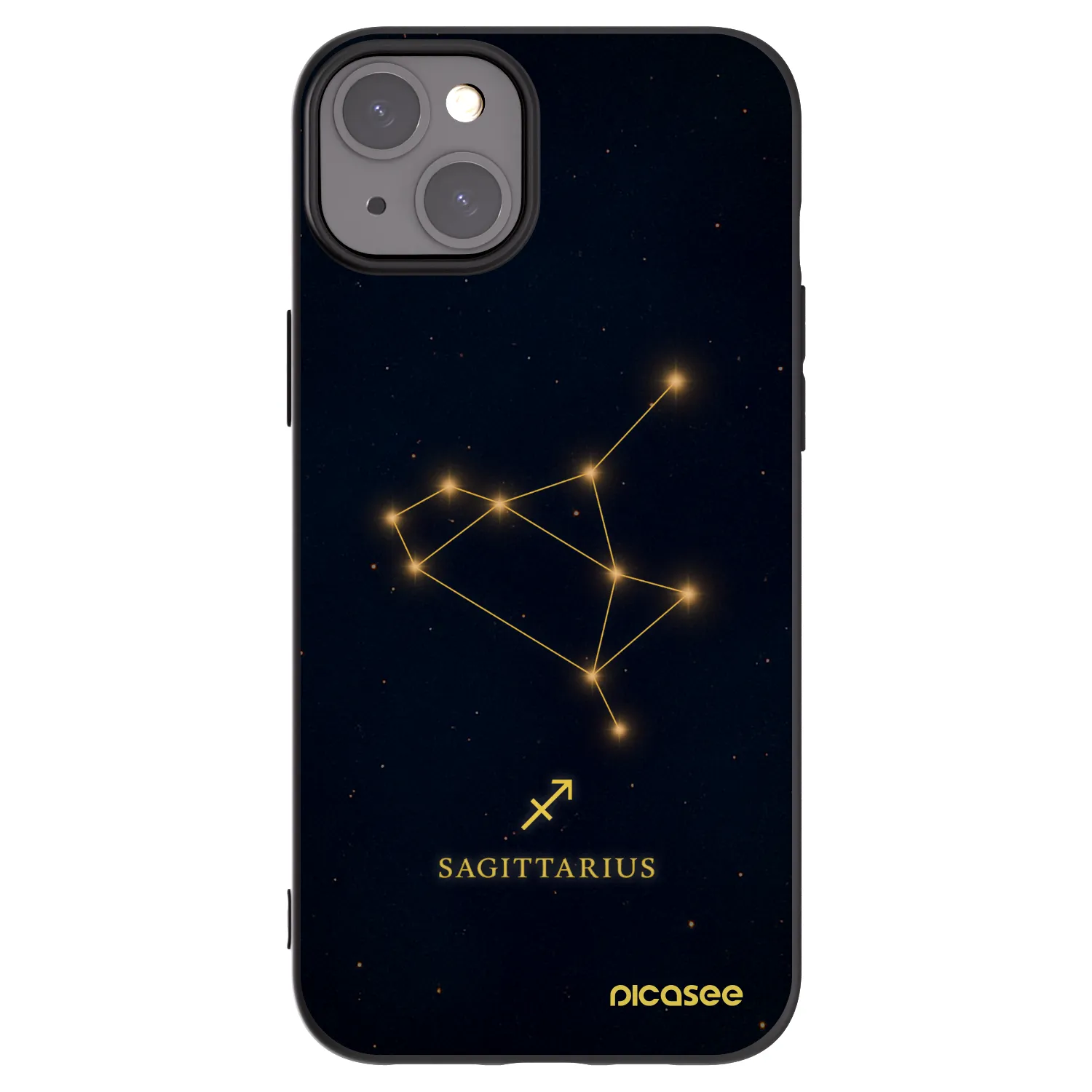 Picasee crna silikonska maskica za Apple iPhone 15 Plus - SAGITTARIUS