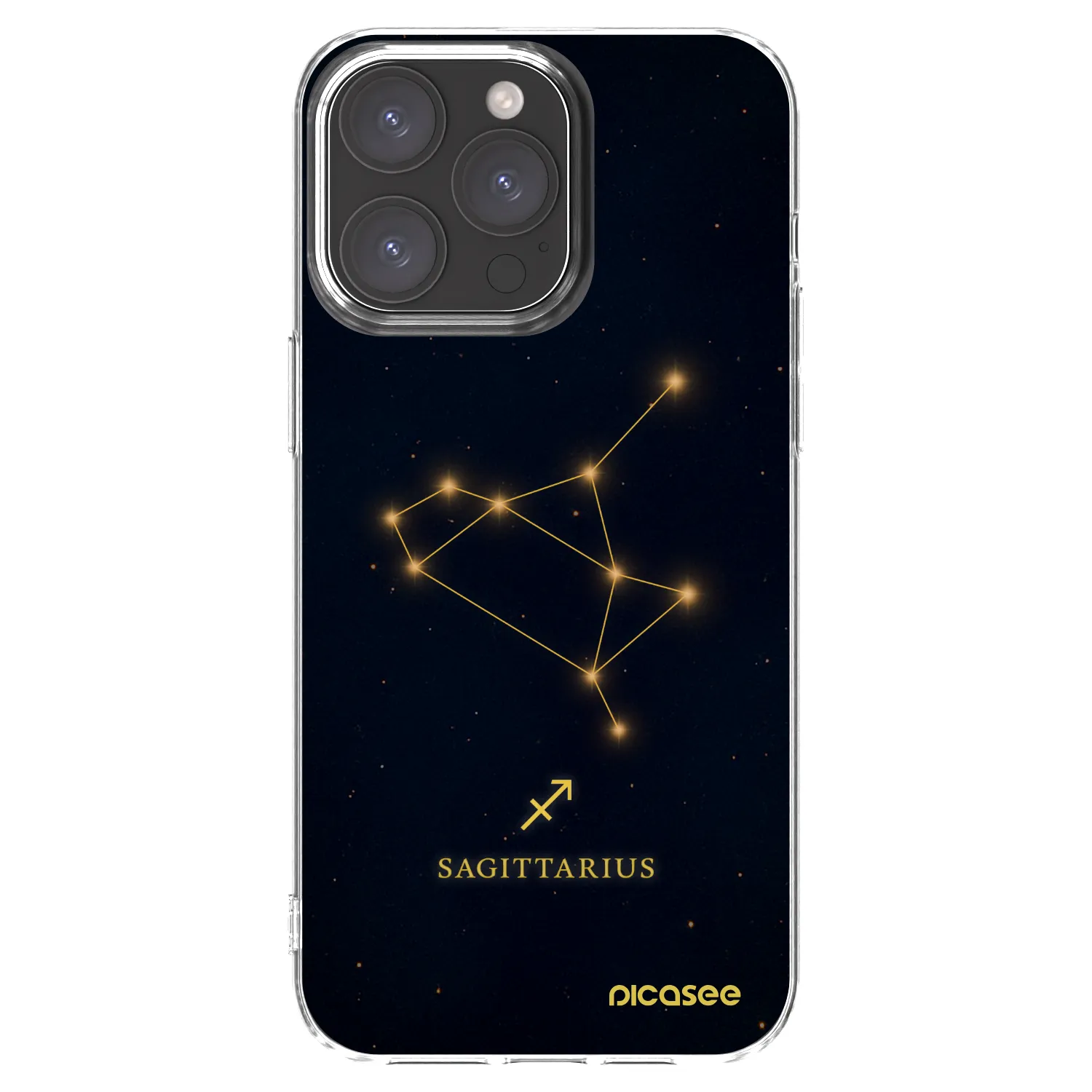 Picasee silikonska prozirna maskica za Apple iPhone 15 Pro Max - SAGITTARIUS