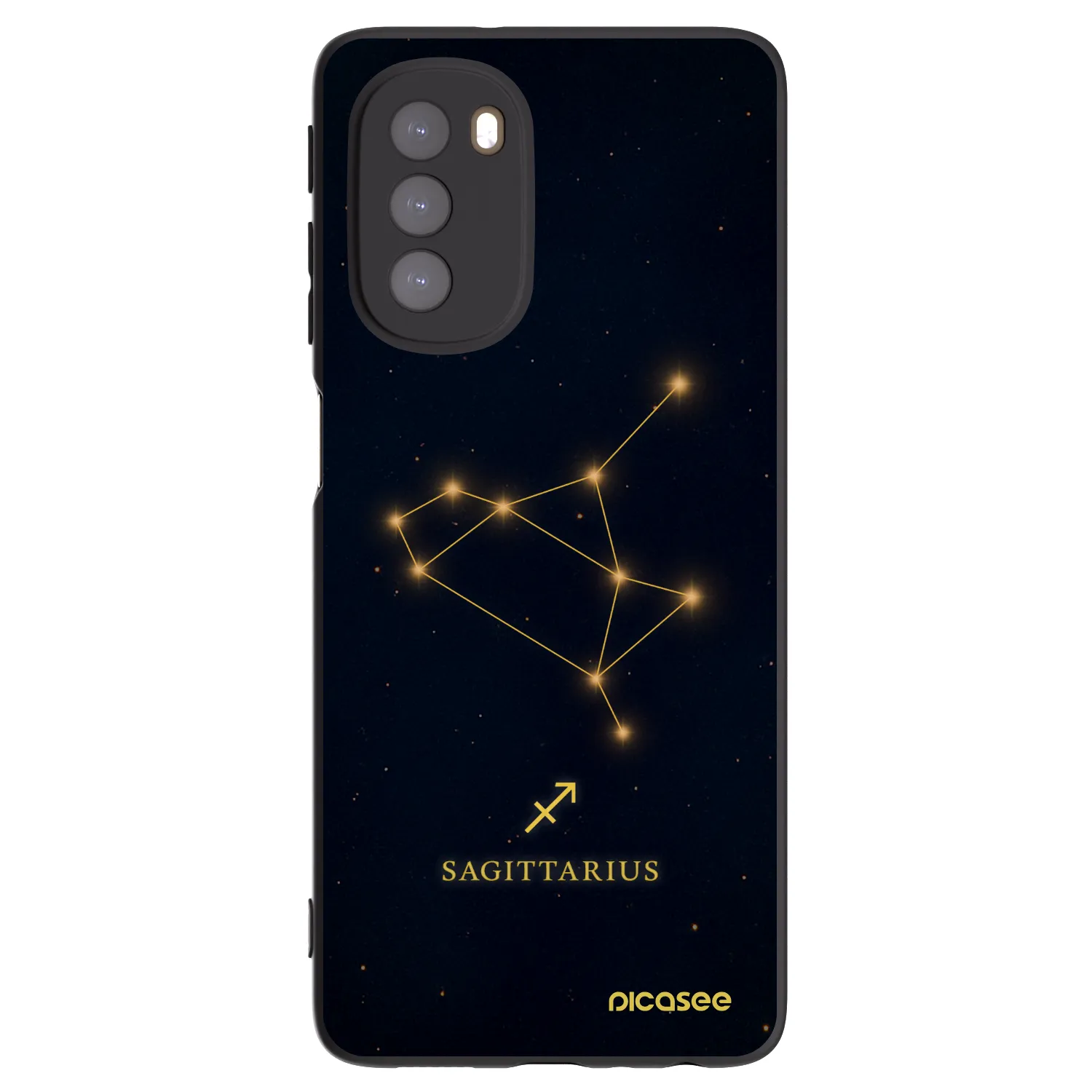 Picasee crna silikonska maskica za Motorola Moto G51 - SAGITTARIUS