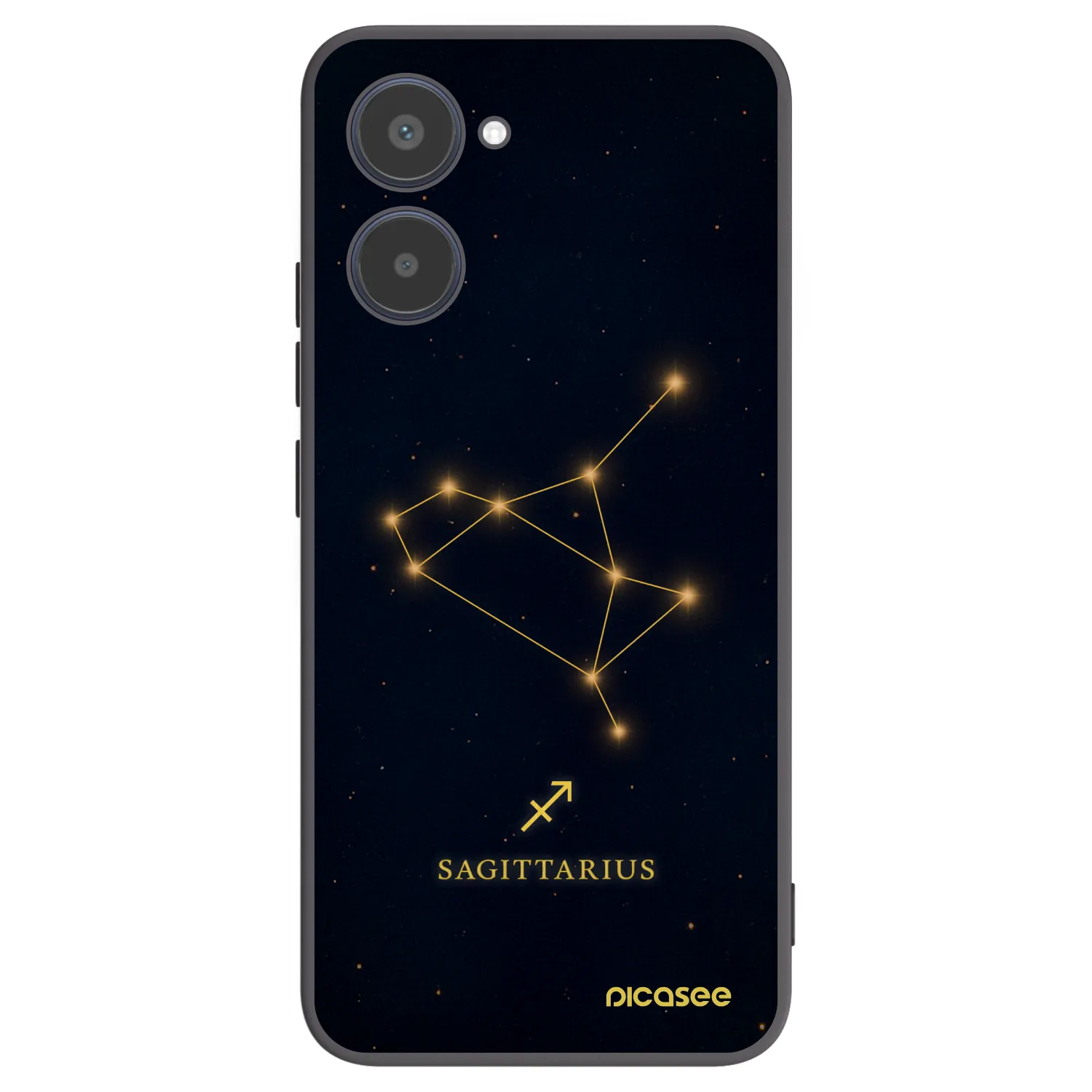 Picasee crna silikonska maskica za Realme 10 4G - SAGITTARIUS