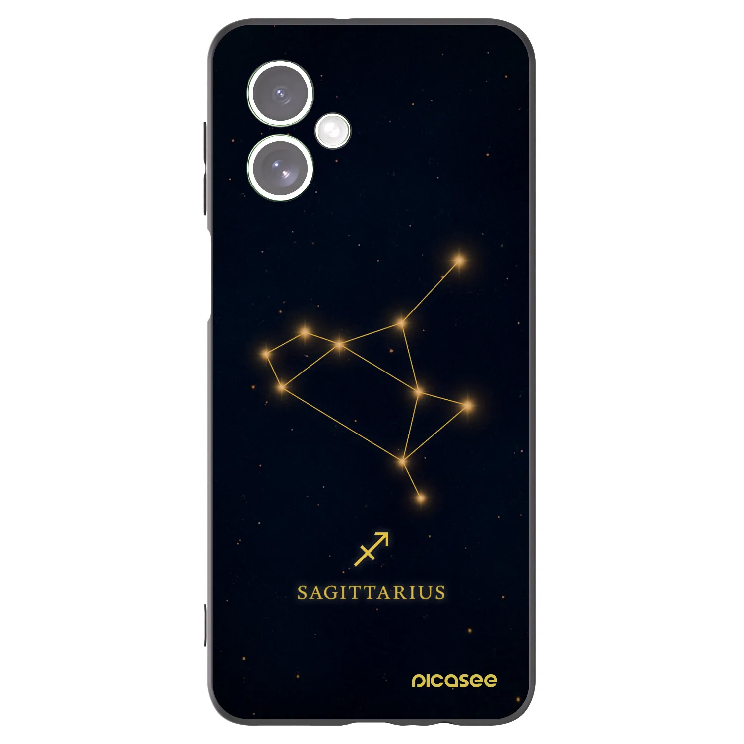 Picasee crna silikonska maskica za Motorola Moto G54 5G - SAGITTARIUS