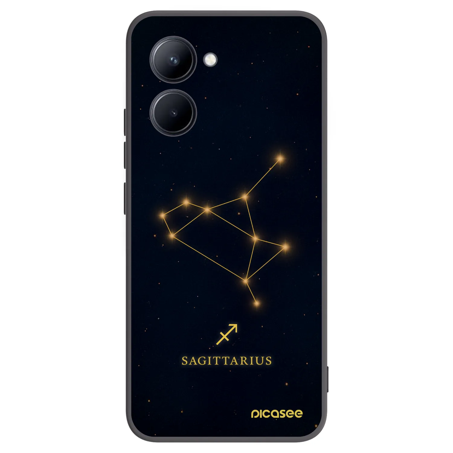 Picasee crna silikonska maskica za Realme C33 (2023) - SAGITTARIUS