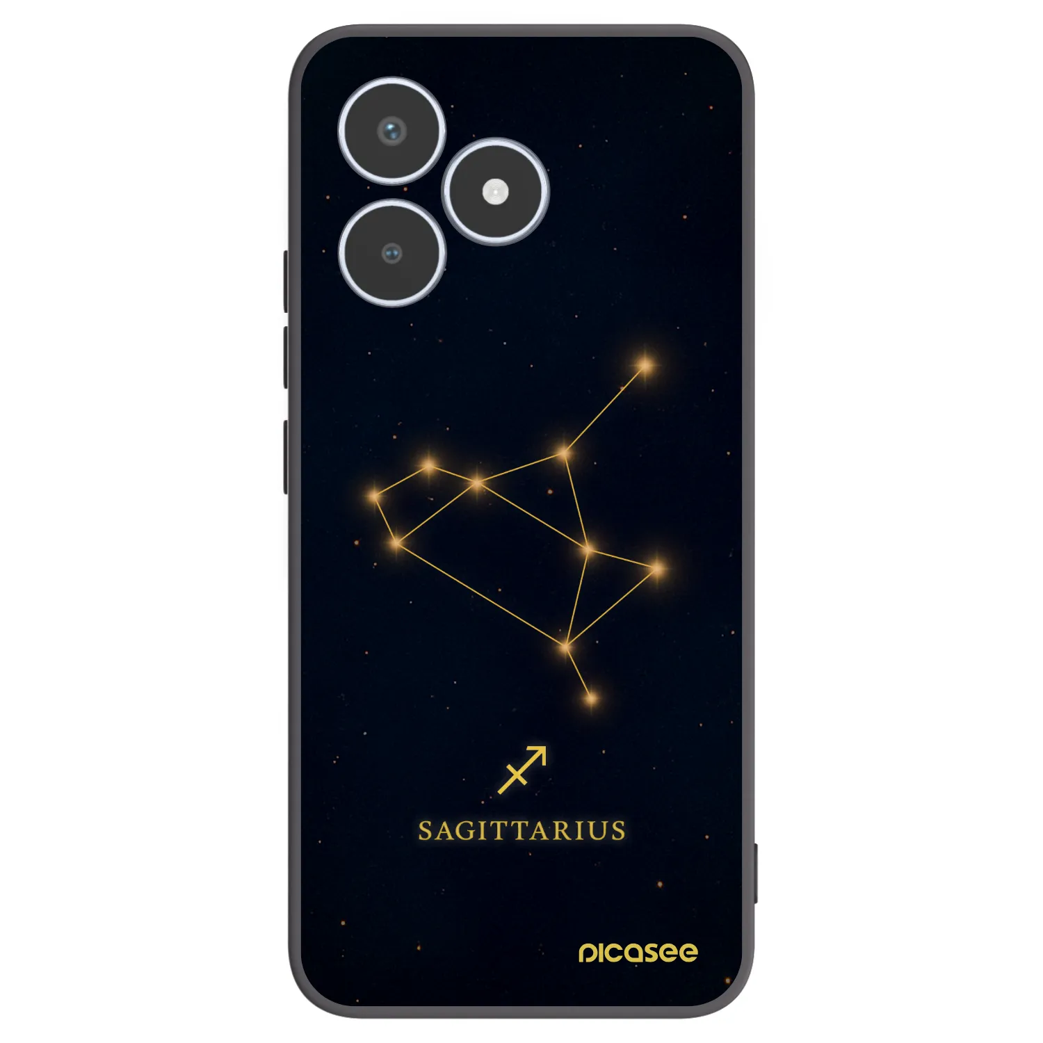 Picasee crna silikonska maskica za Realme C53 - SAGITTARIUS