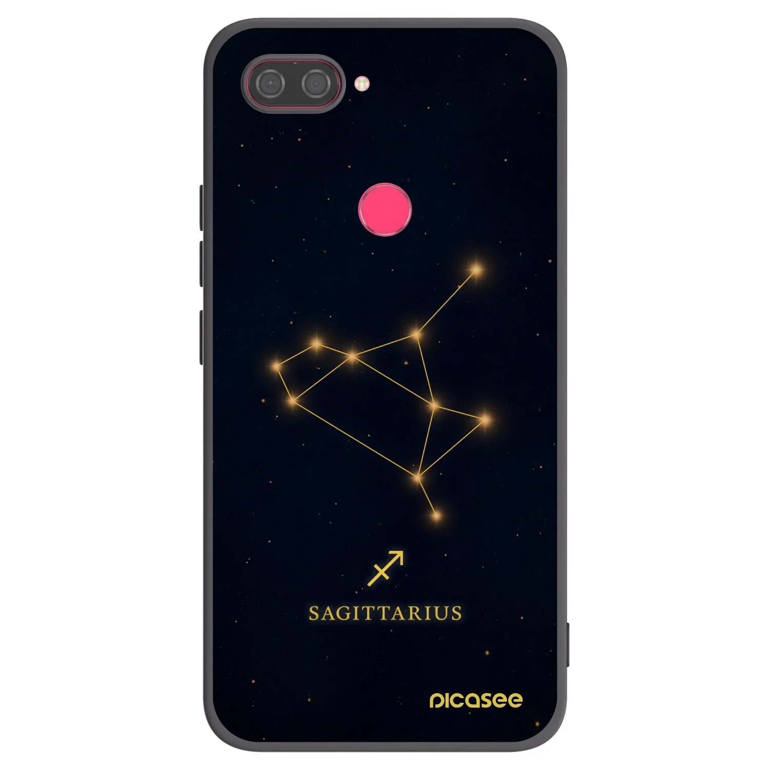 Picasee crna silikonska maskica za Xiaomi Mi 8 Lite - SAGITTARIUS