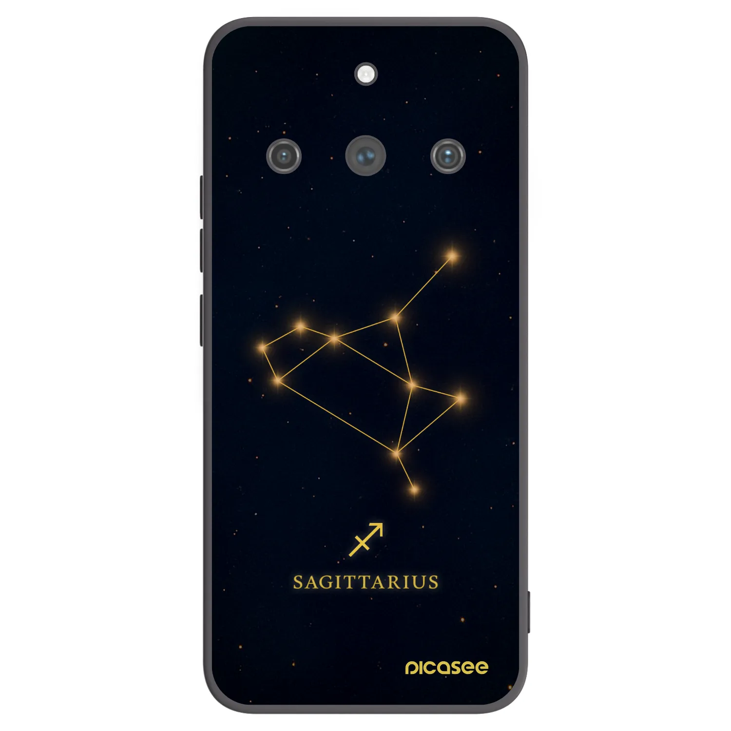 Picasee crna silikonska maskica za Realme 11 Pro+ - SAGITTARIUS