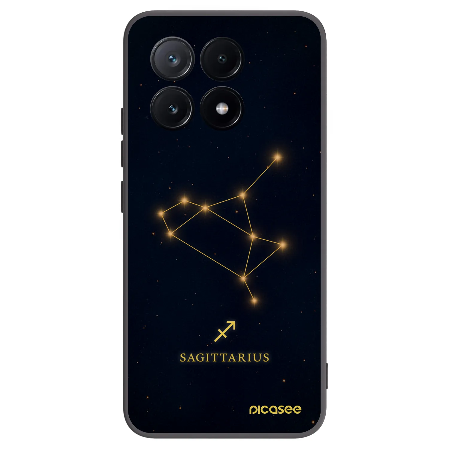Picasee crna silikonska maskica za Xiaomi Poco X6 Pro - SAGITTARIUS