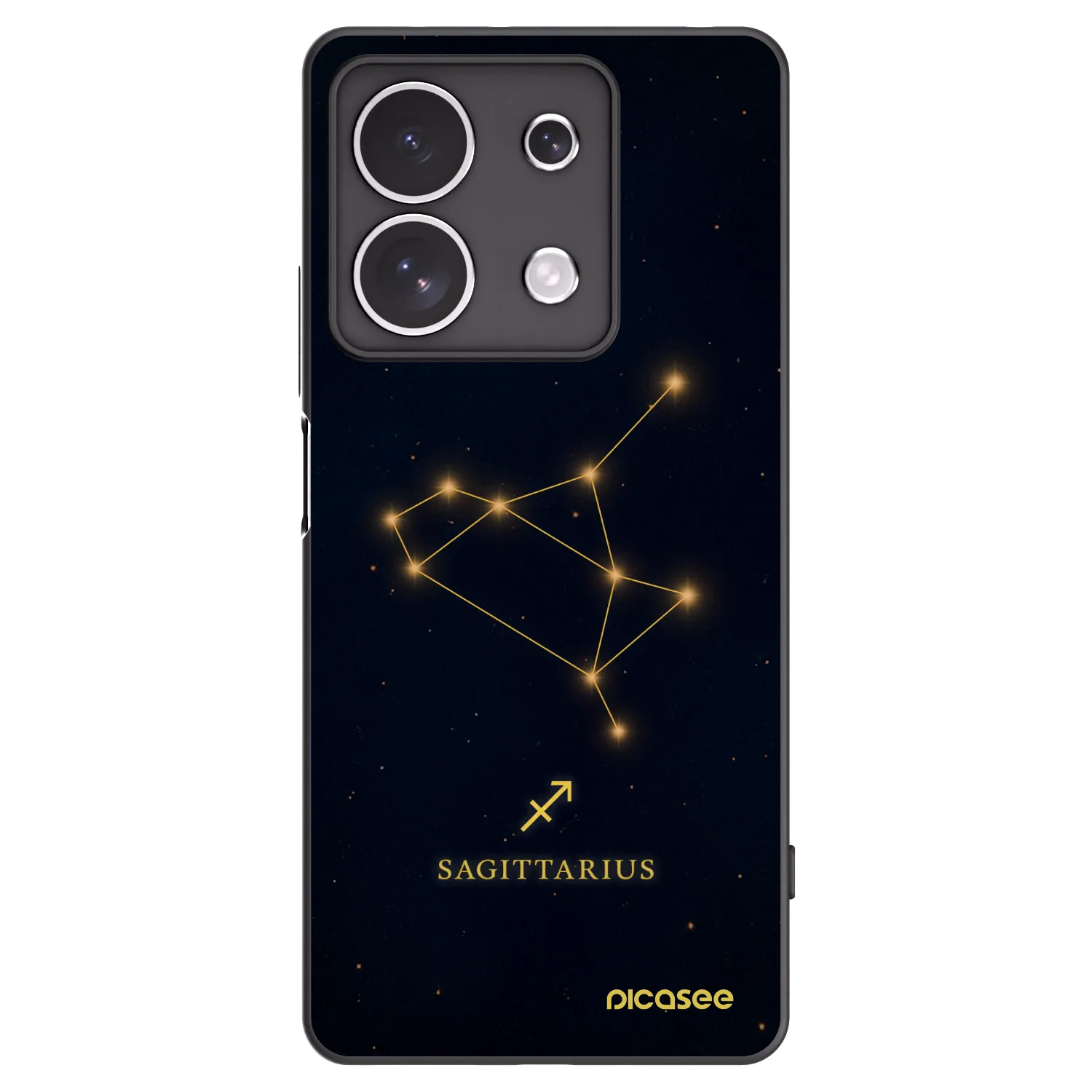 Picasee crna silikonska maskica za Xiaomi Redmi Note 13 4G - SAGITTARIUS