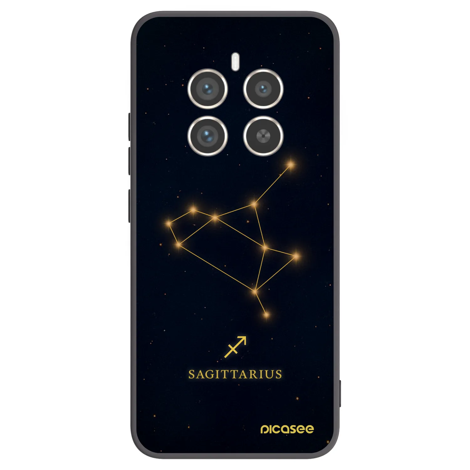 Picasee crna silikonska maskica za Realme 12 Pro 5G - SAGITTARIUS