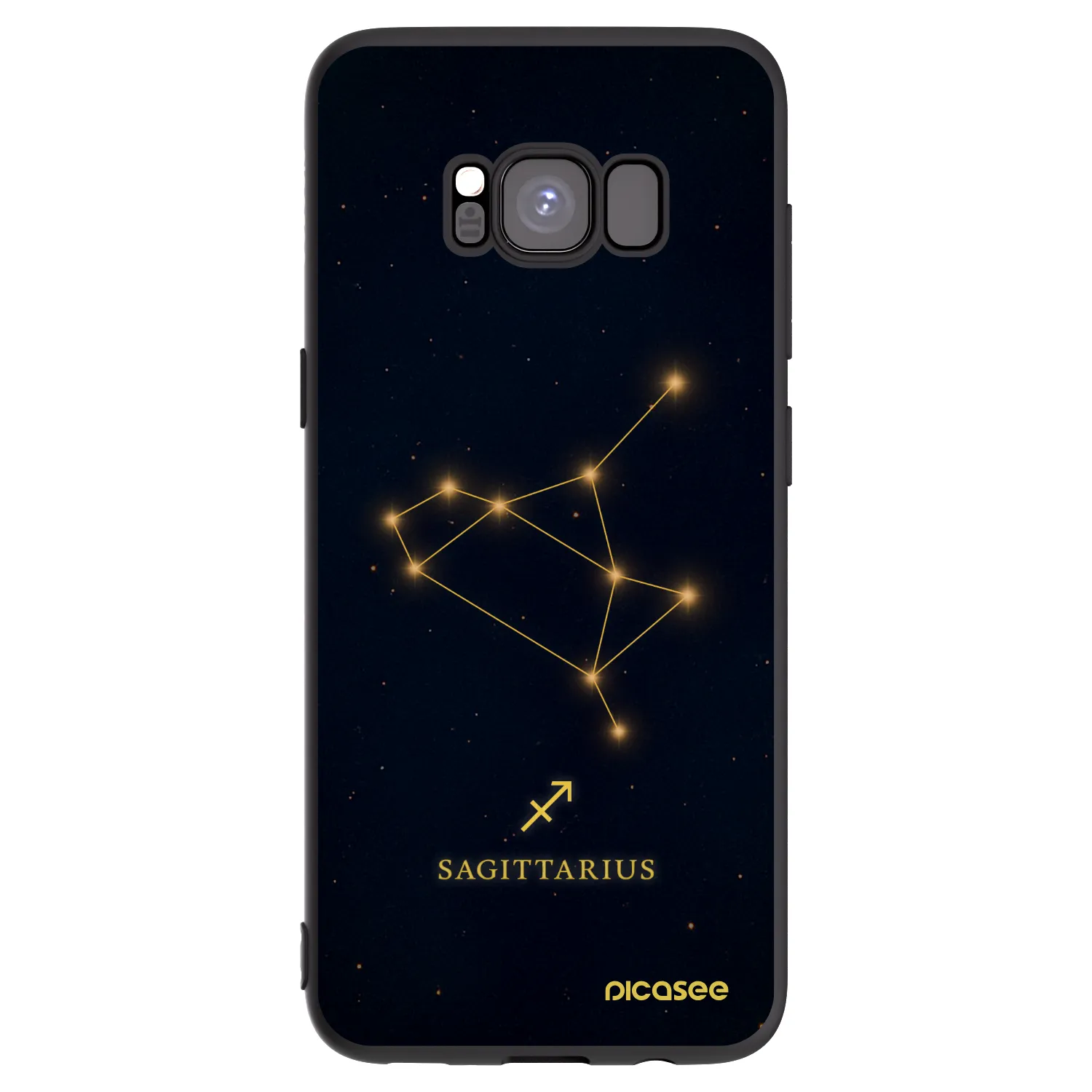Picasee crna silikonska maskica za Samsung Galaxy S8 G950F - SAGITTARIUS