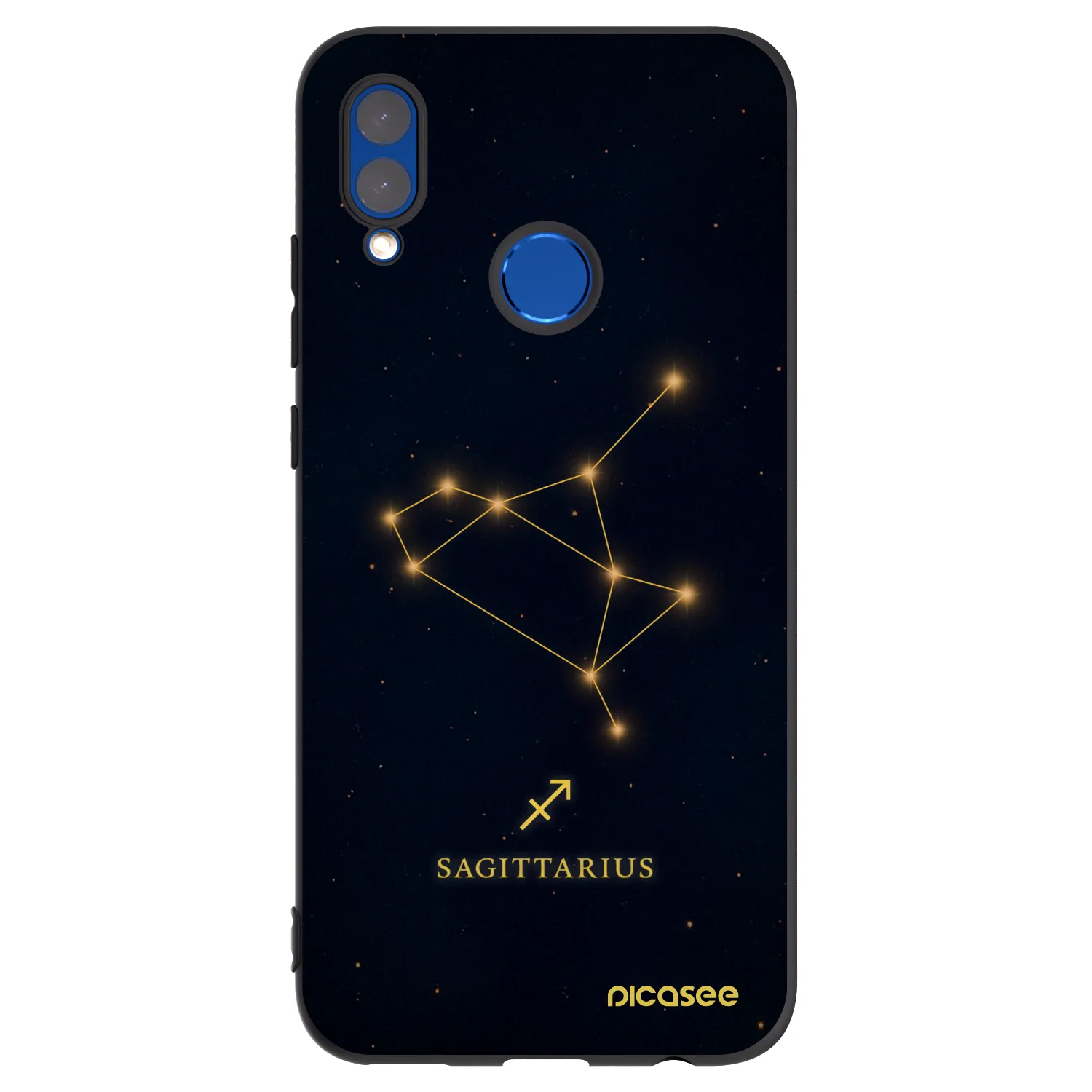 Picasee crna silikonska maskica za Huawei P Smart 2019 - SAGITTARIUS
