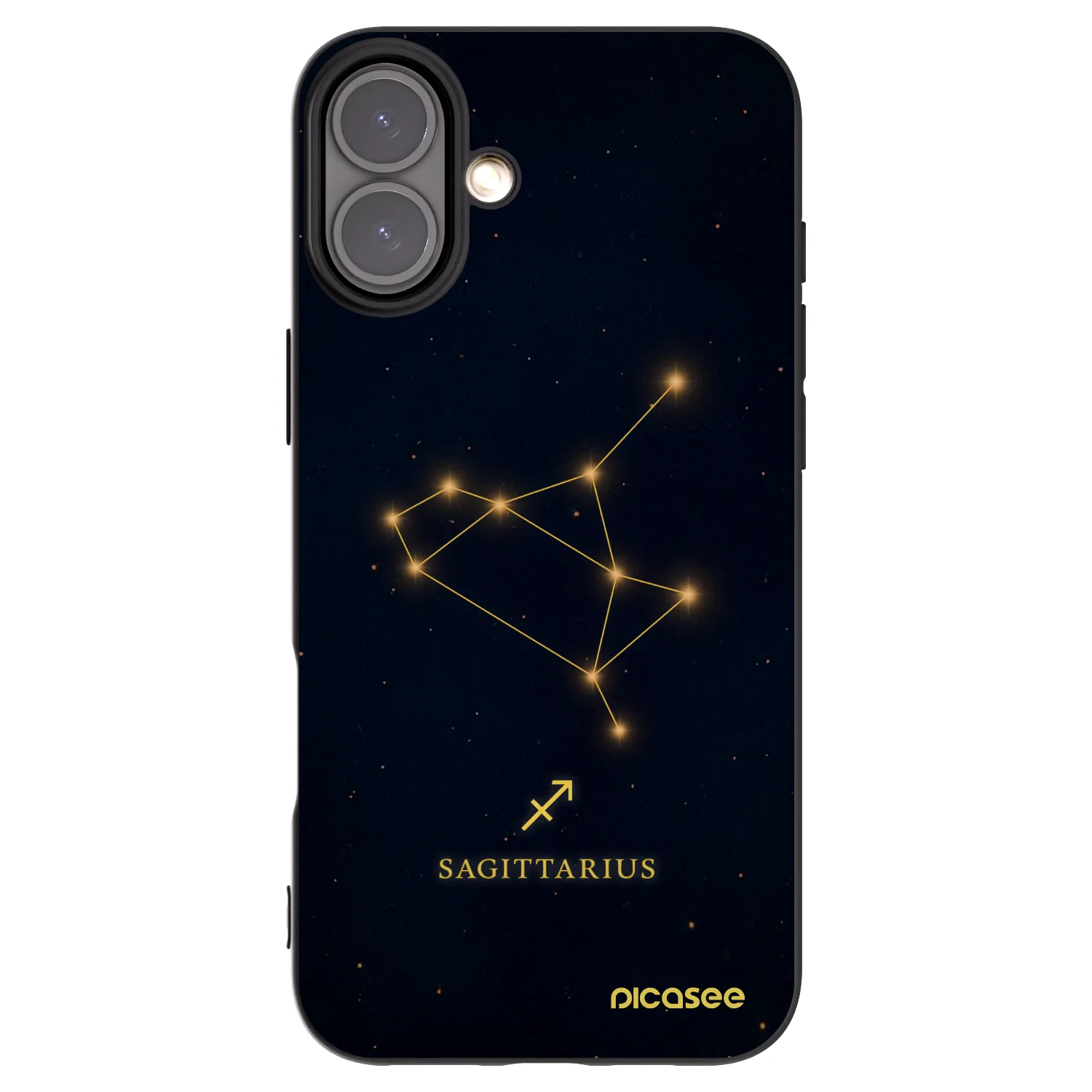 Picasee crna silikonska maskica za Apple iPhone 16 Plus - SAGITTARIUS