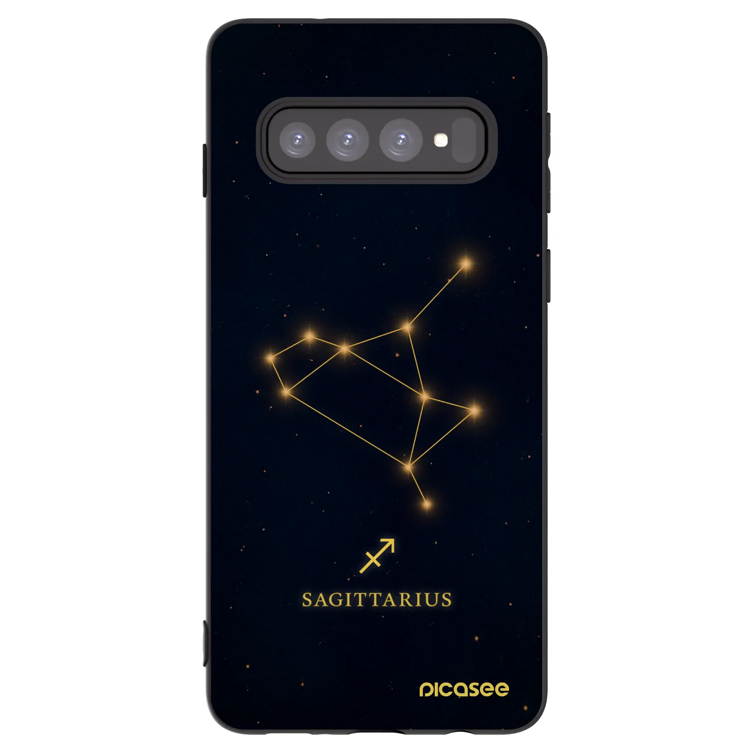 Picasee crna silikonska maskica za Samsung Galaxy S10 G973 - SAGITTARIUS
