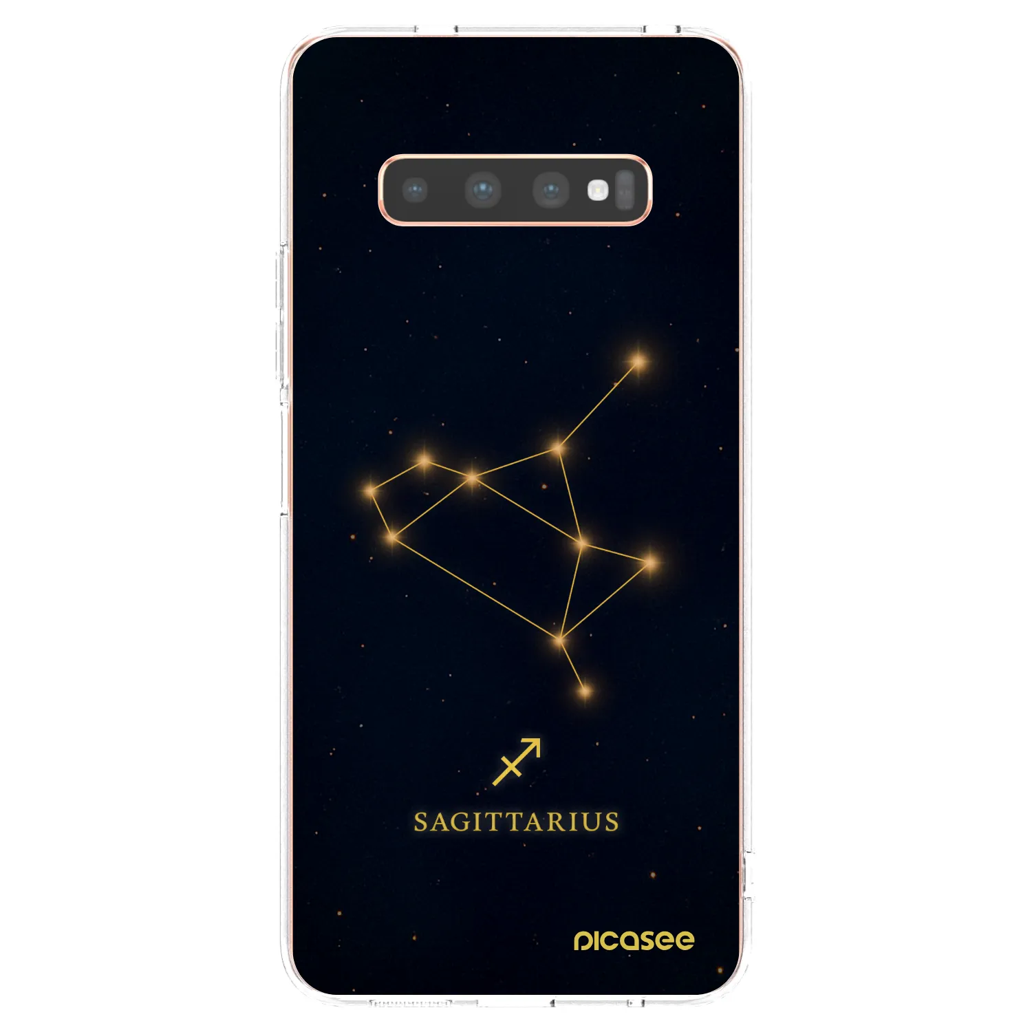 Picasee silikonska prozirna maskica za Samsung Galaxy S10 Plus G975 - SAGITTARIUS