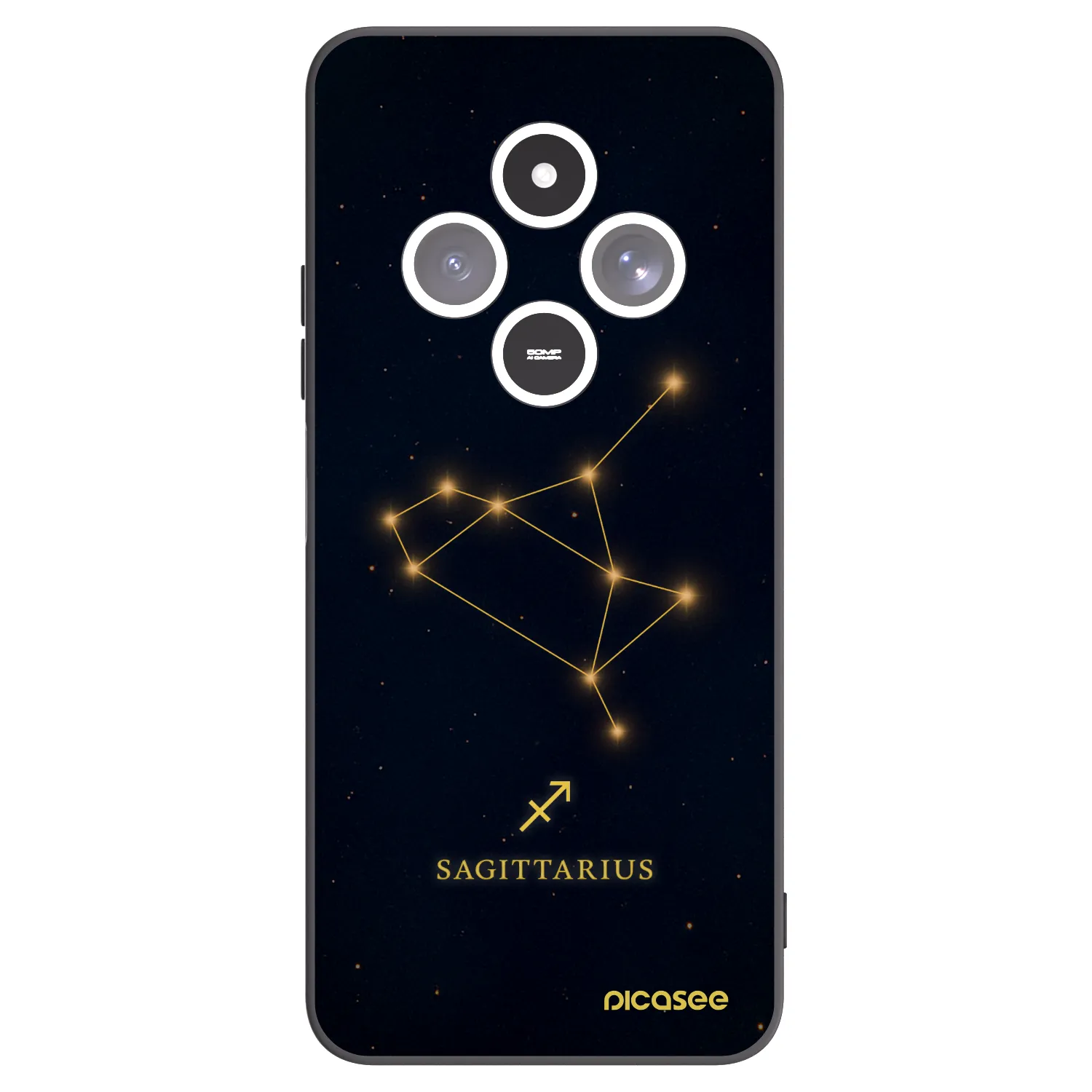 Picasee crna silikonska maskica za Xiaomi Redmi 14C - SAGITTARIUS