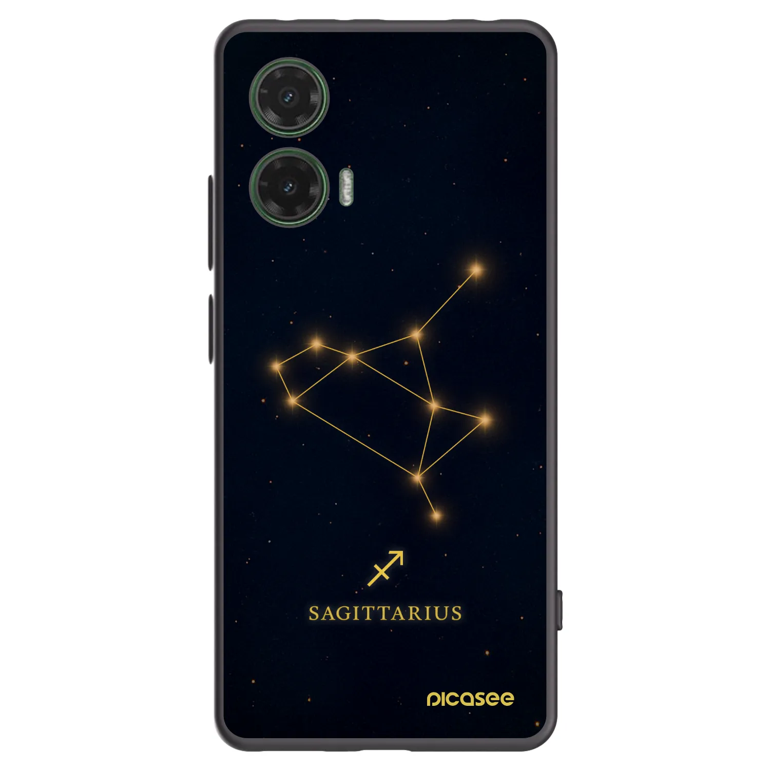 Picasee crna silikonska maskica za Motorola Moto G35 5G - SAGITTARIUS