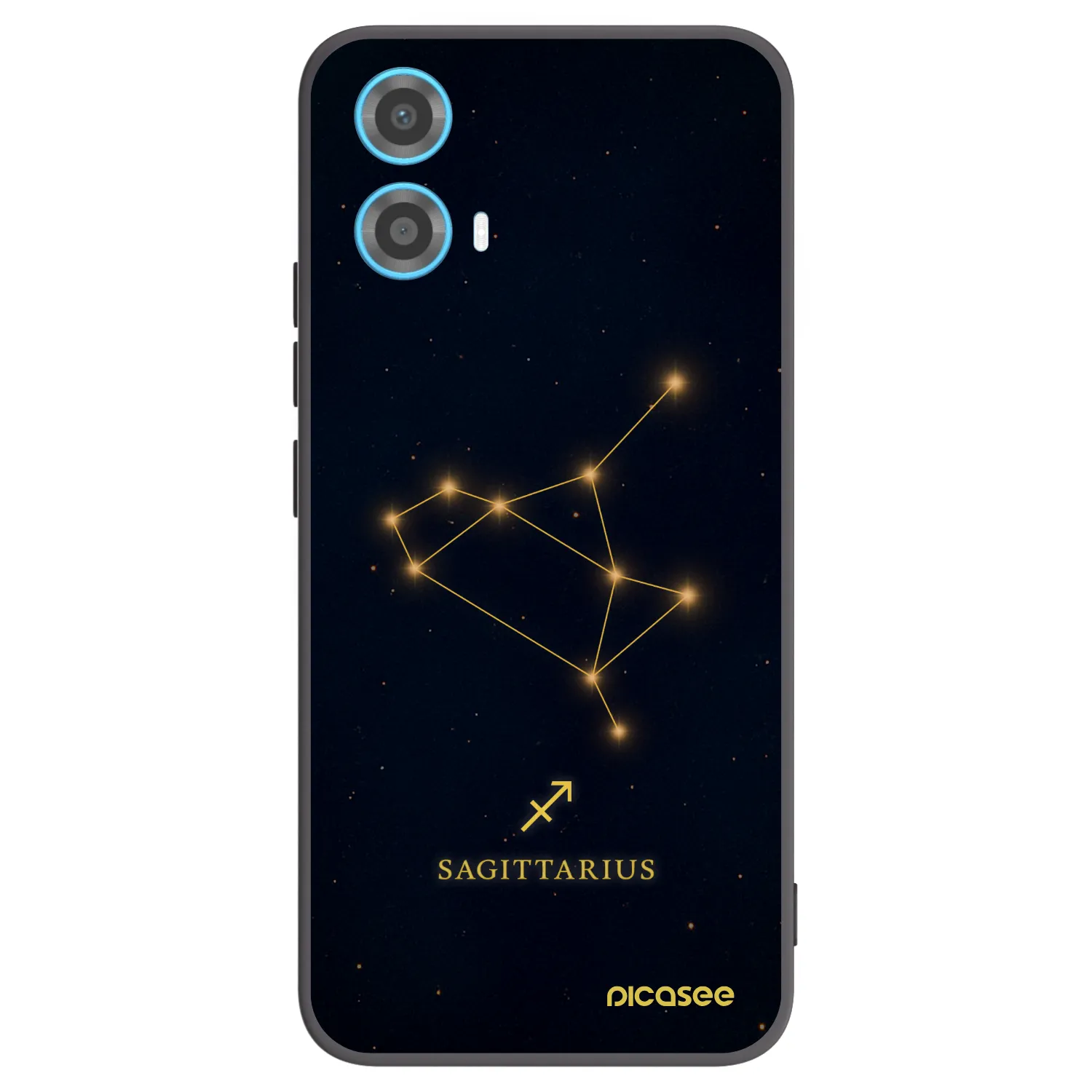 Picasee crna silikonska maskica za Motorola Moto G34 5G - SAGITTARIUS