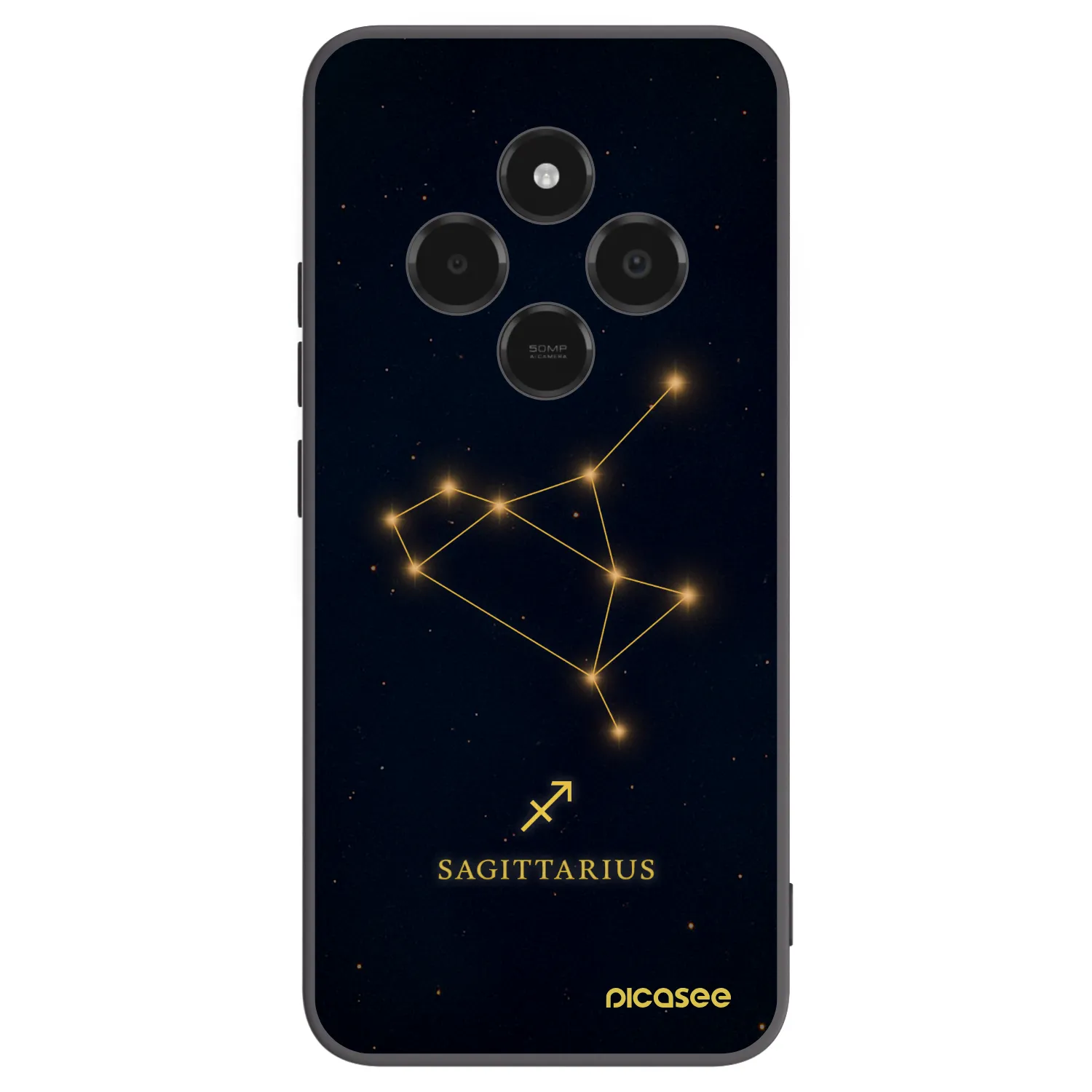Picasee crna silikonska maskica za Xiaomi Poco C75 - SAGITTARIUS