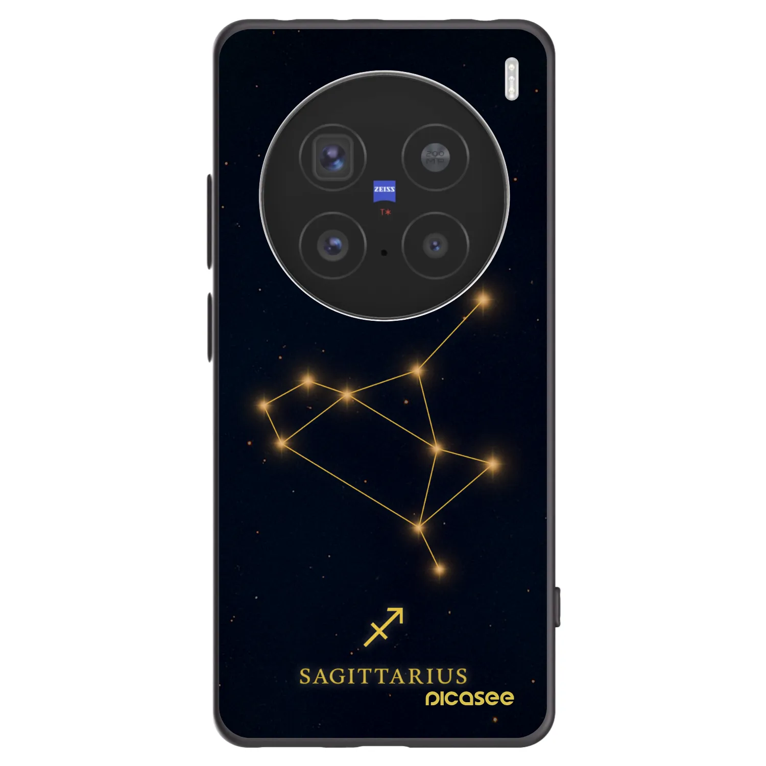 Picasee crna silikonska maskica za Vivo X200 Pro - SAGITTARIUS