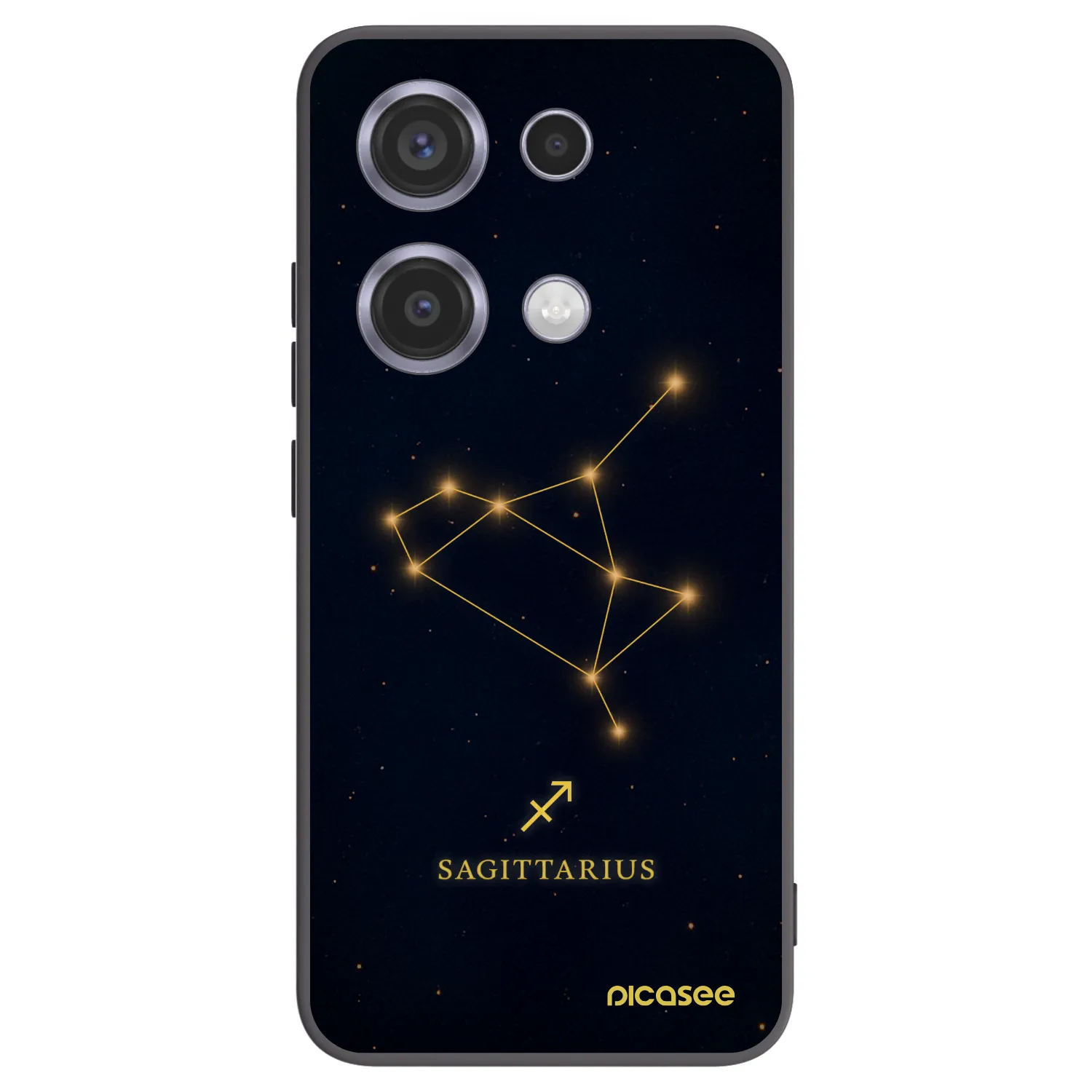 Picasee crna silikonska maskica za Xiaomi Redmi Note 14S - SAGITTARIUS