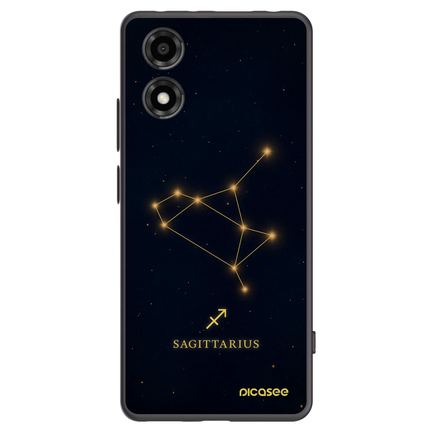 Picasee crna silikonska maskica za Motorola Moto E14 - SAGITTARIUS