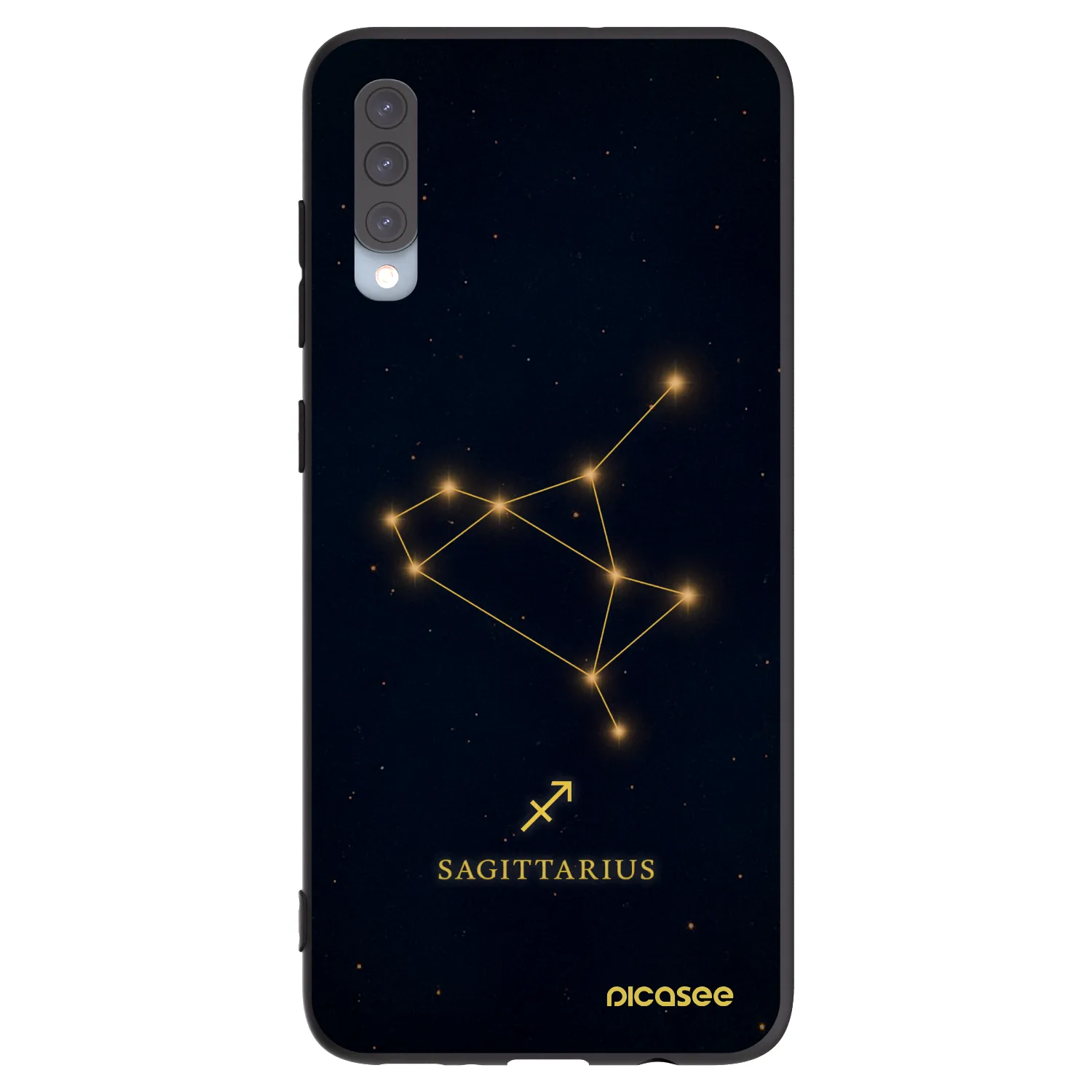 Picasee crna silikonska maskica za Samsung Galaxy A70 A705F - SAGITTARIUS