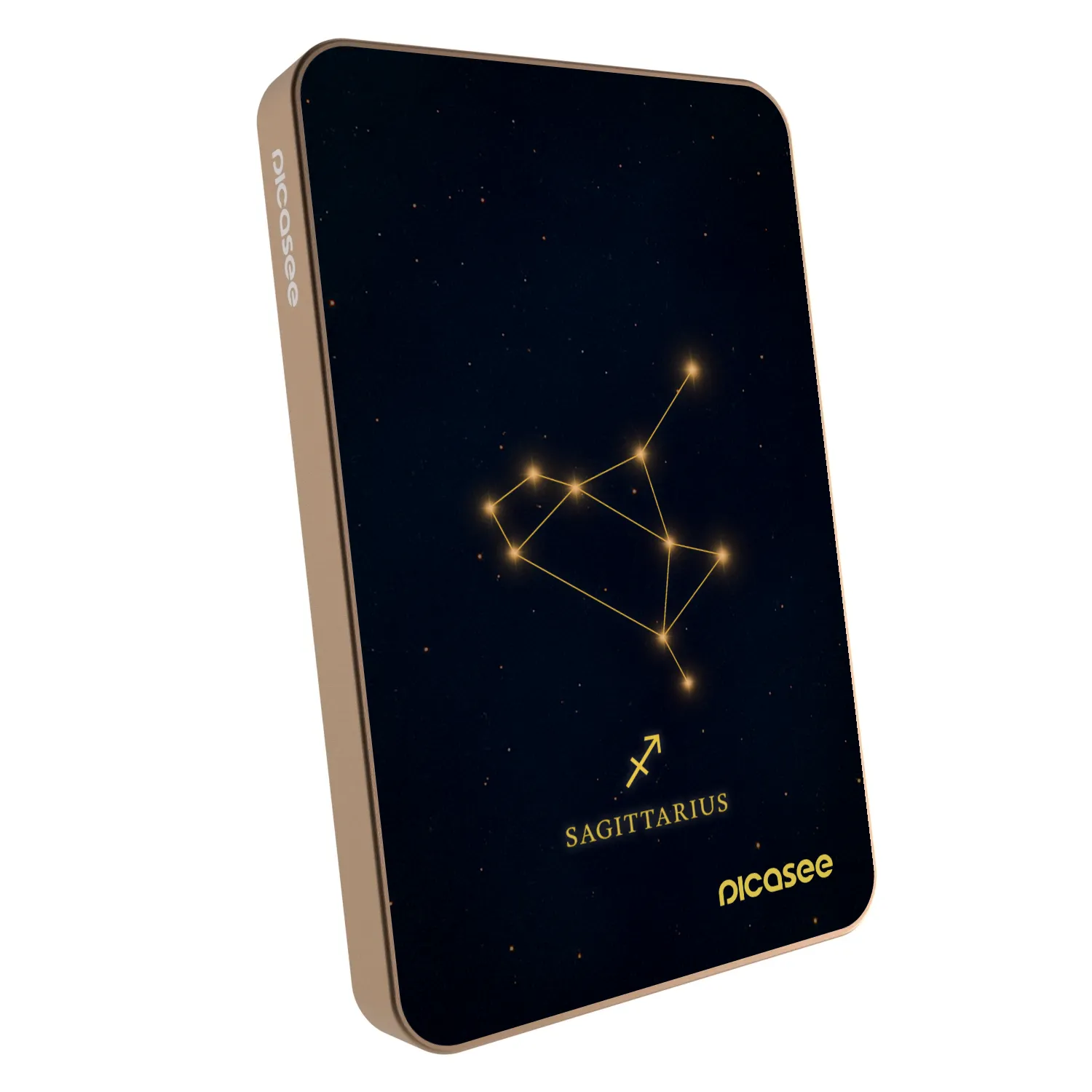 Picasee Prijenosni punjač s MagSafe 5 000 mAh Zlatni - SAGITTARIUS