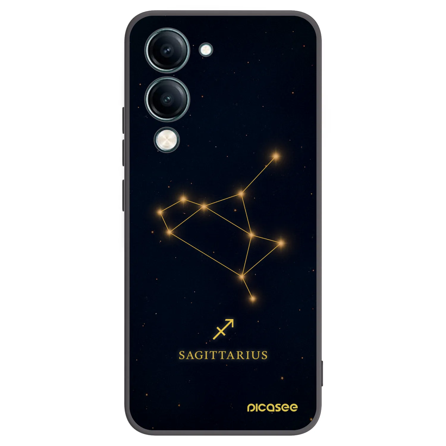 Picasee crna silikonska maskica za Vivo Y29s 5G - SAGITTARIUS