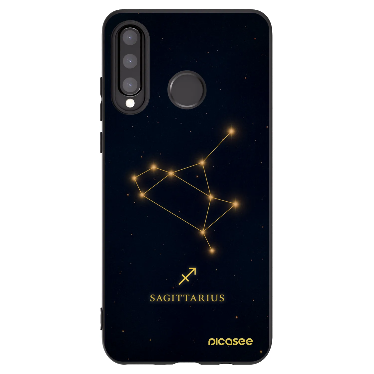 Picasee crna silikonska maskica za Huawei P30 Lite - SAGITTARIUS
