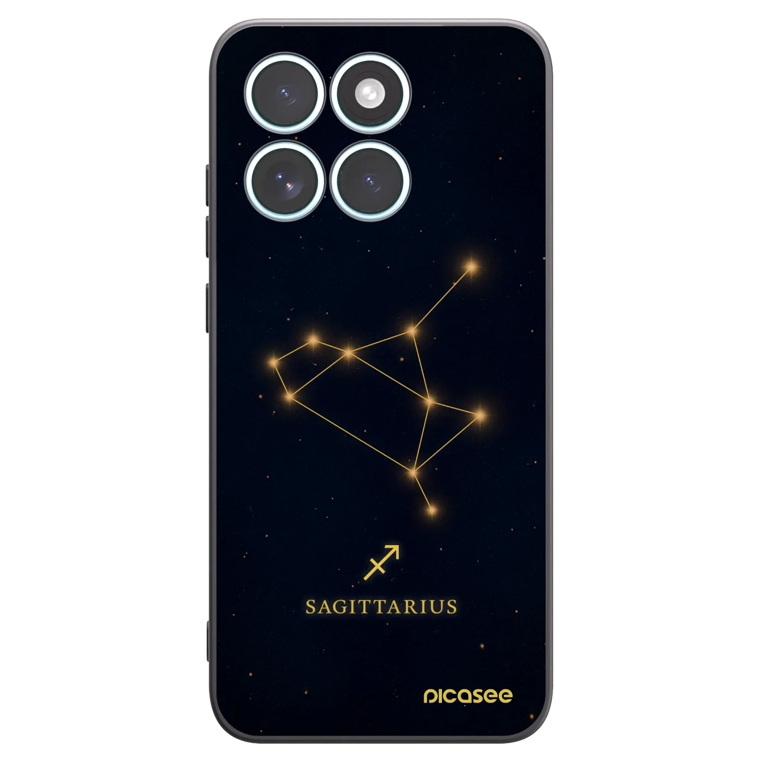 Picasee crna silikonska maskica za Motorola Edge 70 Fusion - SAGITTARIUS