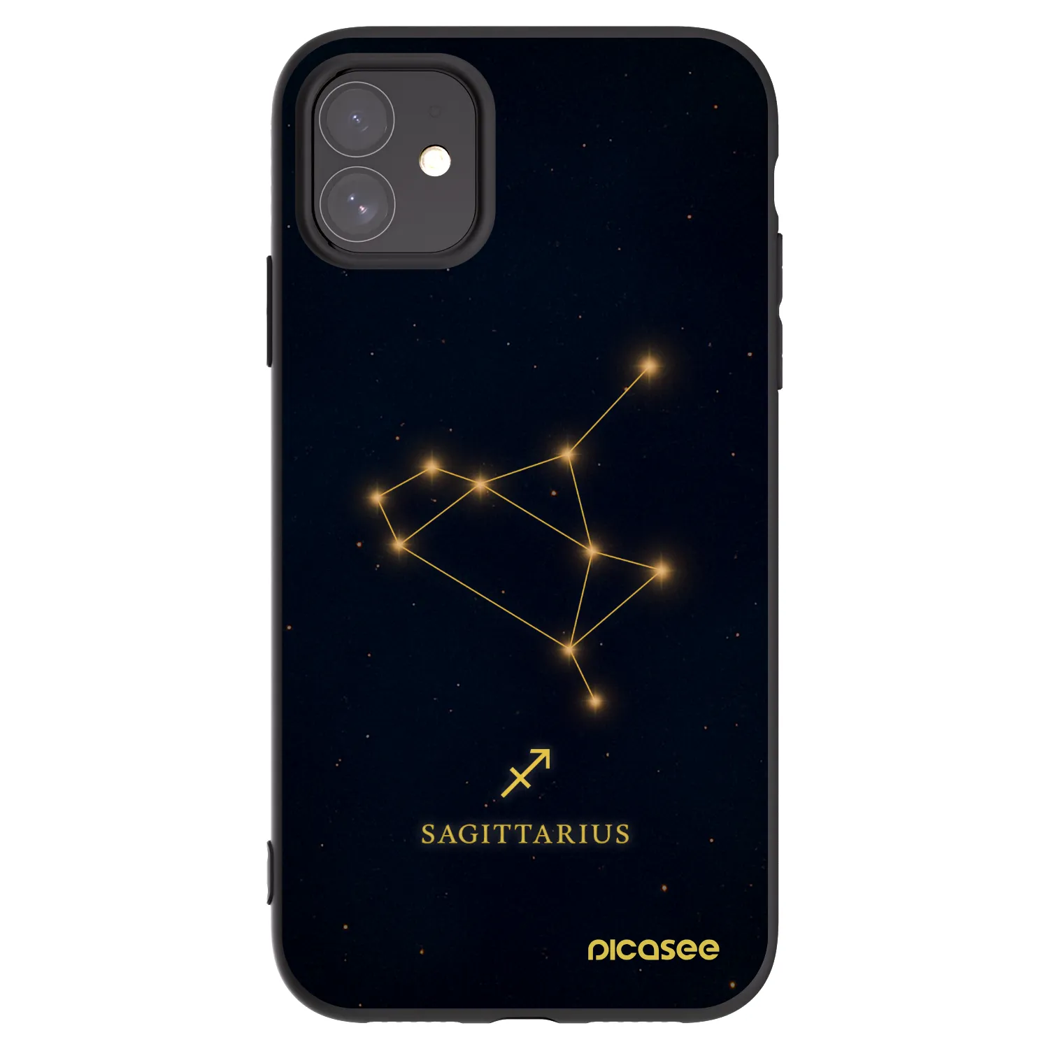 Picasee crna silikonska maskica za Apple iPhone 11 - SAGITTARIUS