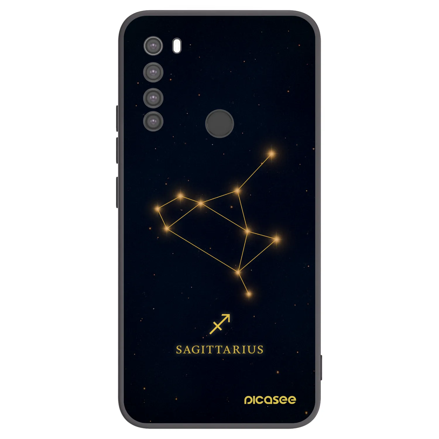 Picasee crna silikonska maskica za Xiaomi Redmi Note 8 - SAGITTARIUS