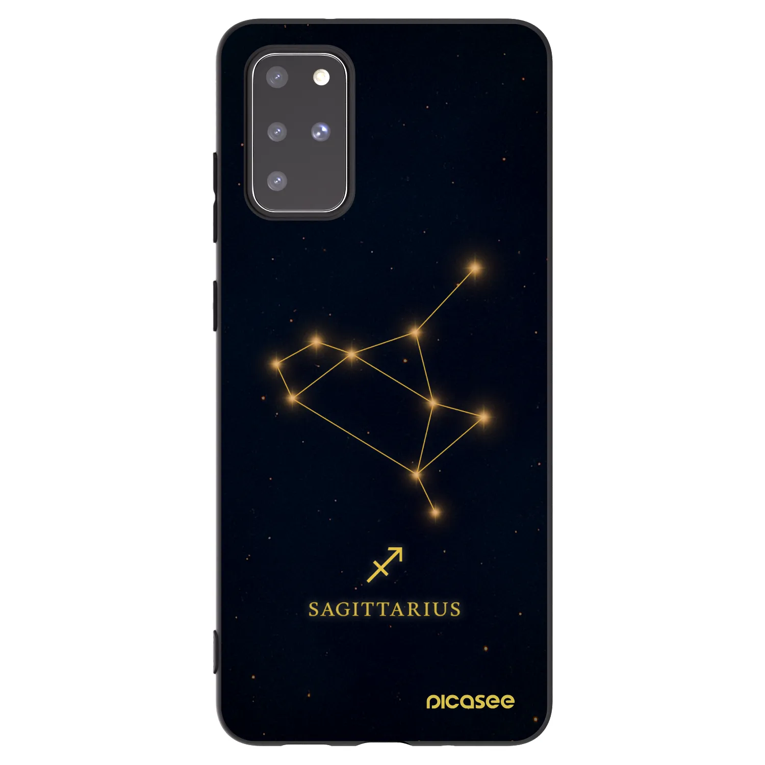 Picasee crna silikonska maskica za Samsung Galaxy S20+ G985F - SAGITTARIUS