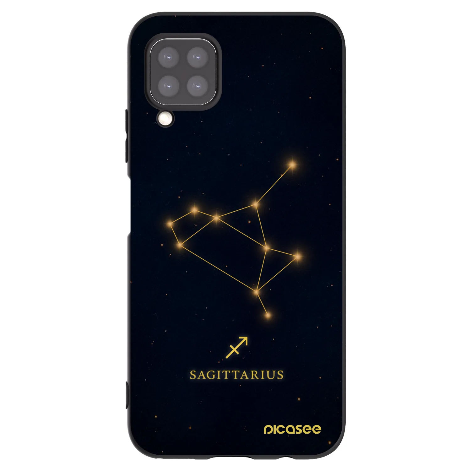 Picasee crna silikonska maskica za Huawei P40 Lite - SAGITTARIUS