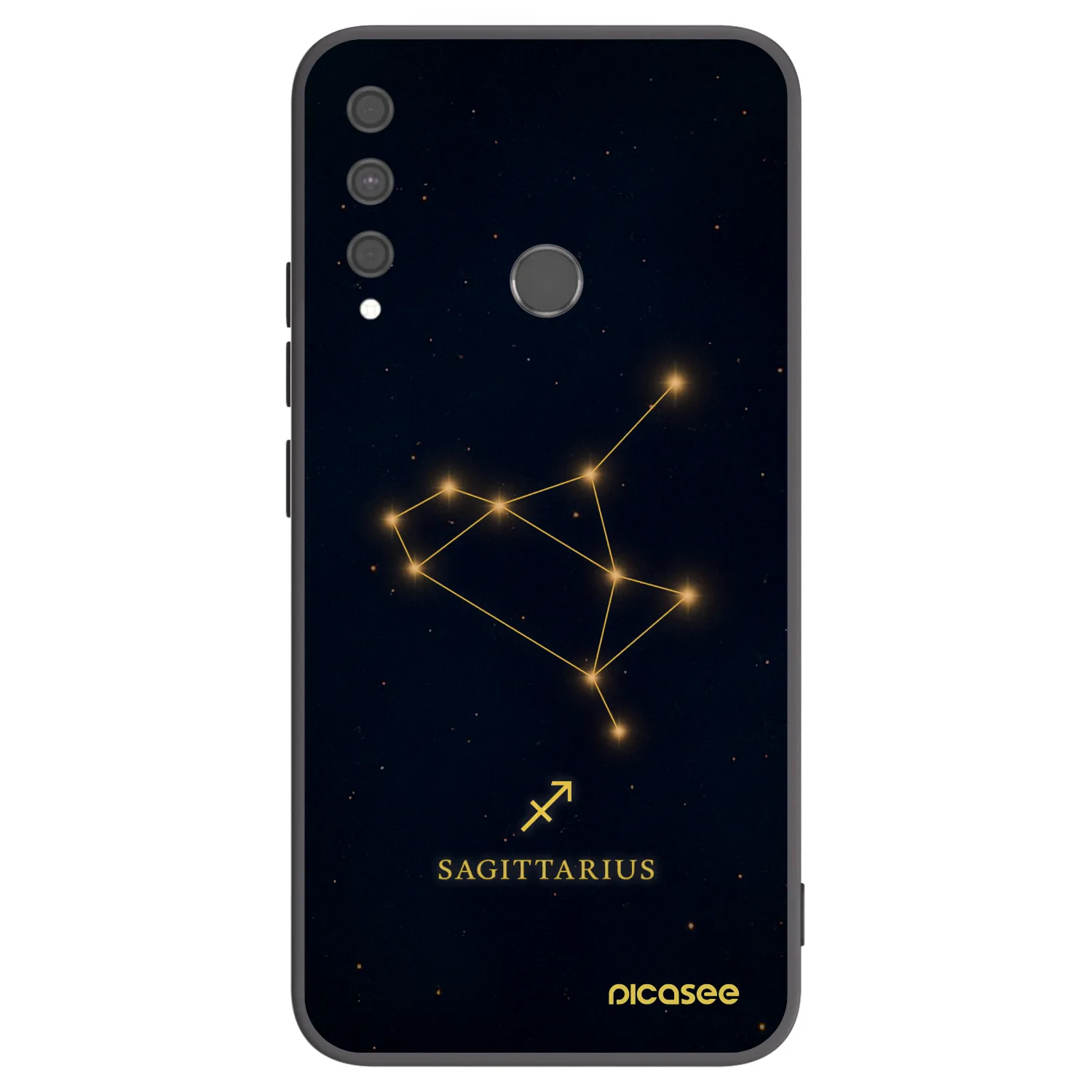 Picasee crna silikonska maskica za Huawei P40 Lite E - SAGITTARIUS