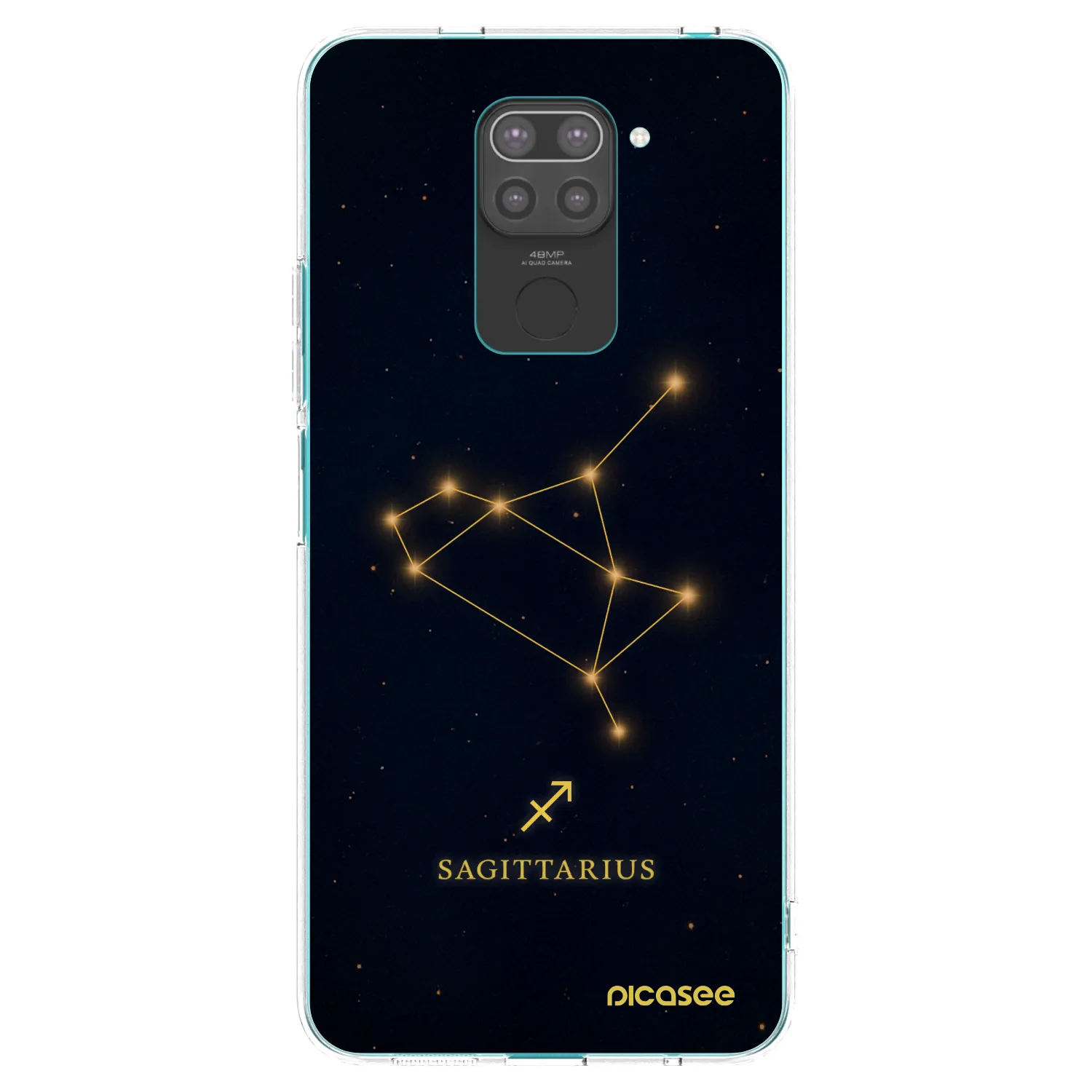 Picasee crna silikonska maskica za Xiaomi Redmi Note 9 - SAGITTARIUS